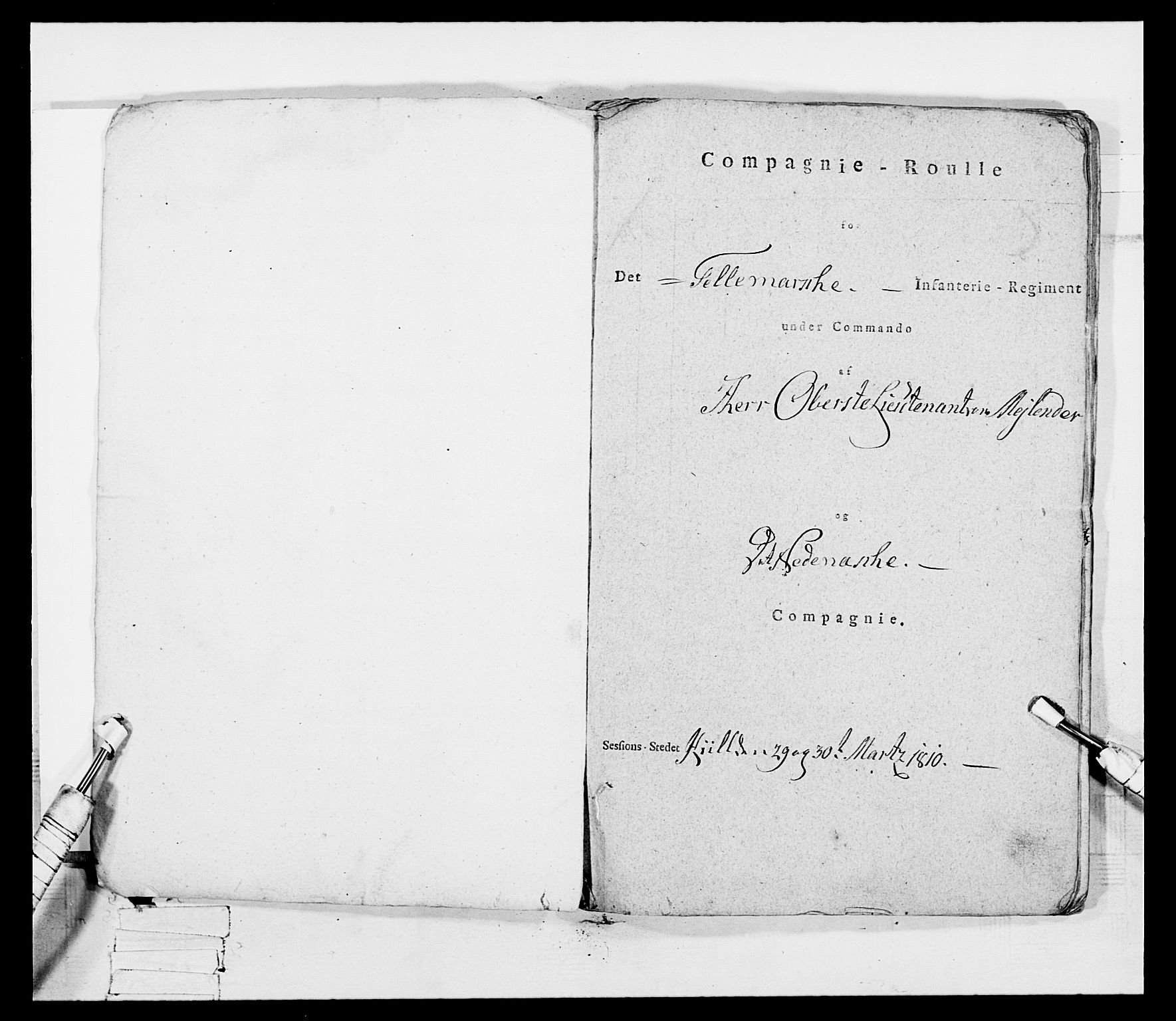 Generalitets- og kommissariatskollegiet, Det kongelige norske kommissariatskollegium, RA/EA-5420/E/Eh/L0116: Telemarkske nasjonale infanteriregiment, 1810, p. 153