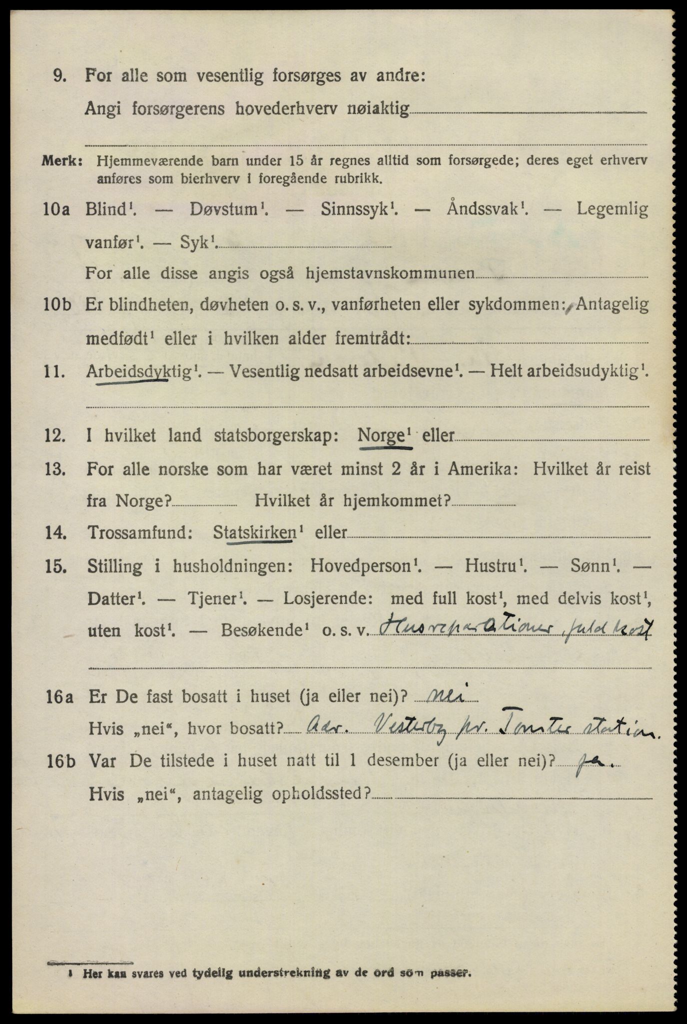 SAO, 1920 census for Bærum, 1920, p. 17309