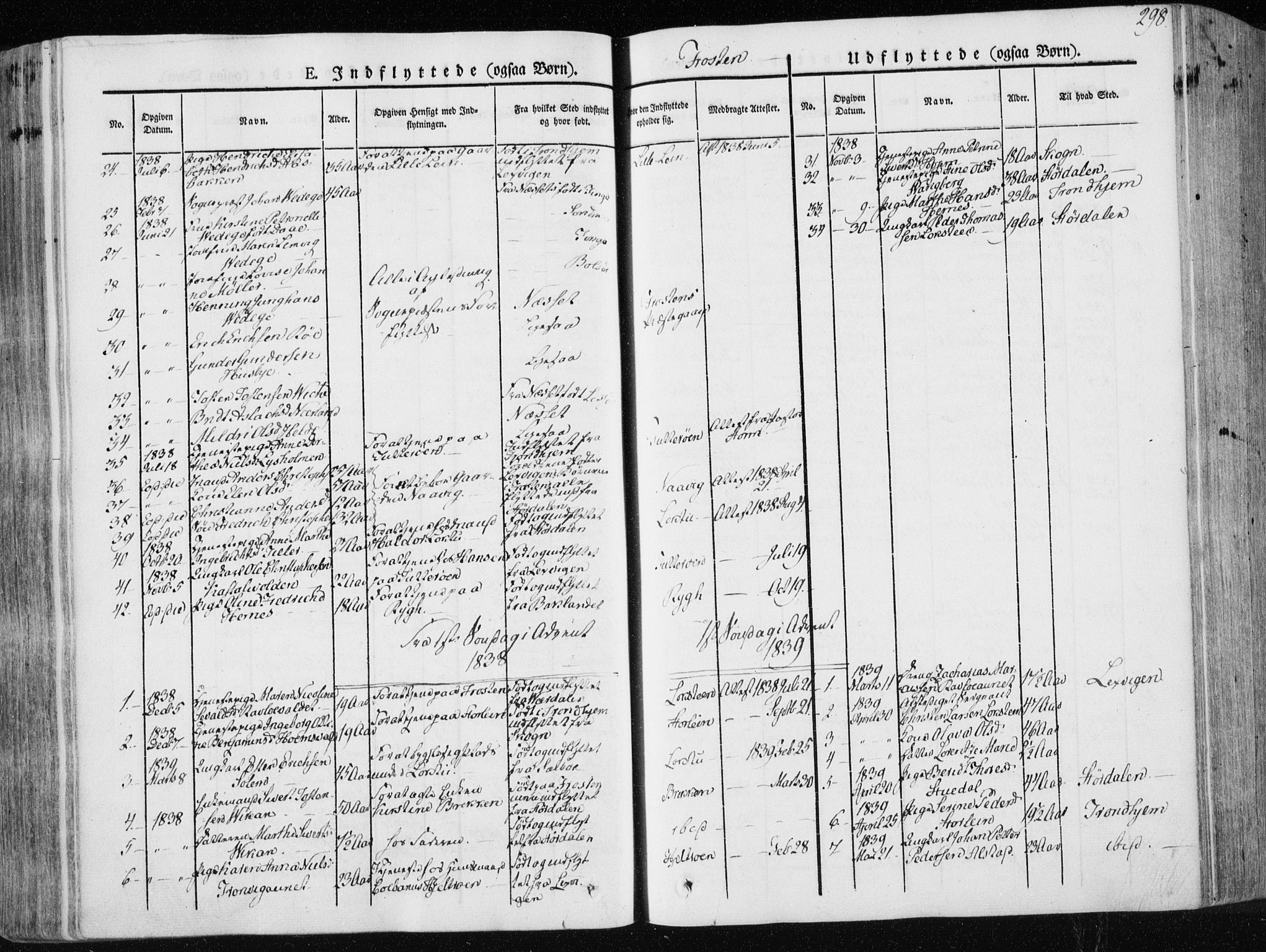 Ministerialprotokoller, klokkerbøker og fødselsregistre - Nord-Trøndelag, SAT/A-1458/713/L0115: Parish register (official) no. 713A06, 1838-1851, p. 298