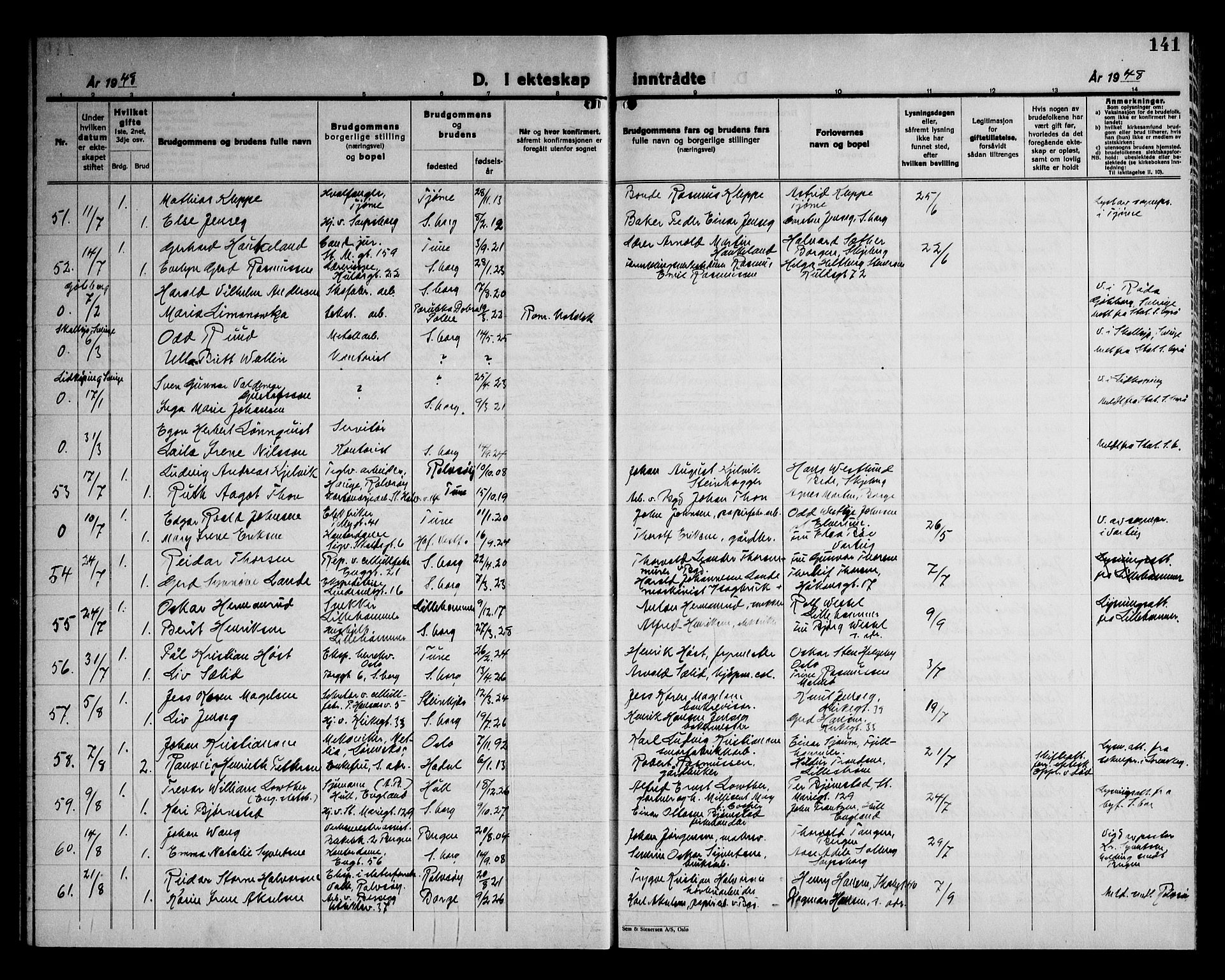 Sarpsborg prestekontor Kirkebøker, AV/SAO-A-2006/G/Ga/L0004: Parish register (copy) no. 4, 1929-1949, p. 141