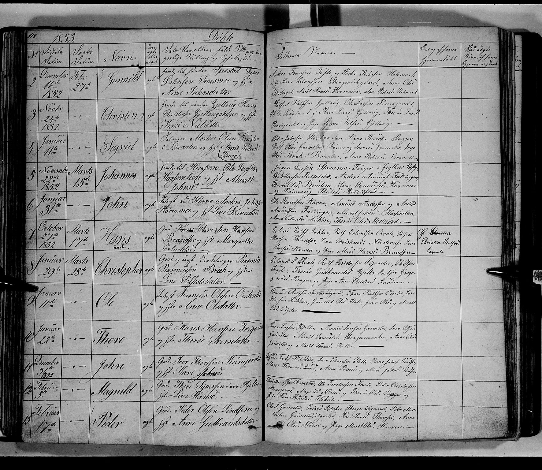 Lom prestekontor, SAH/PREST-070/L/L0004: Parish register (copy) no. 4, 1845-1864, p. 118-119