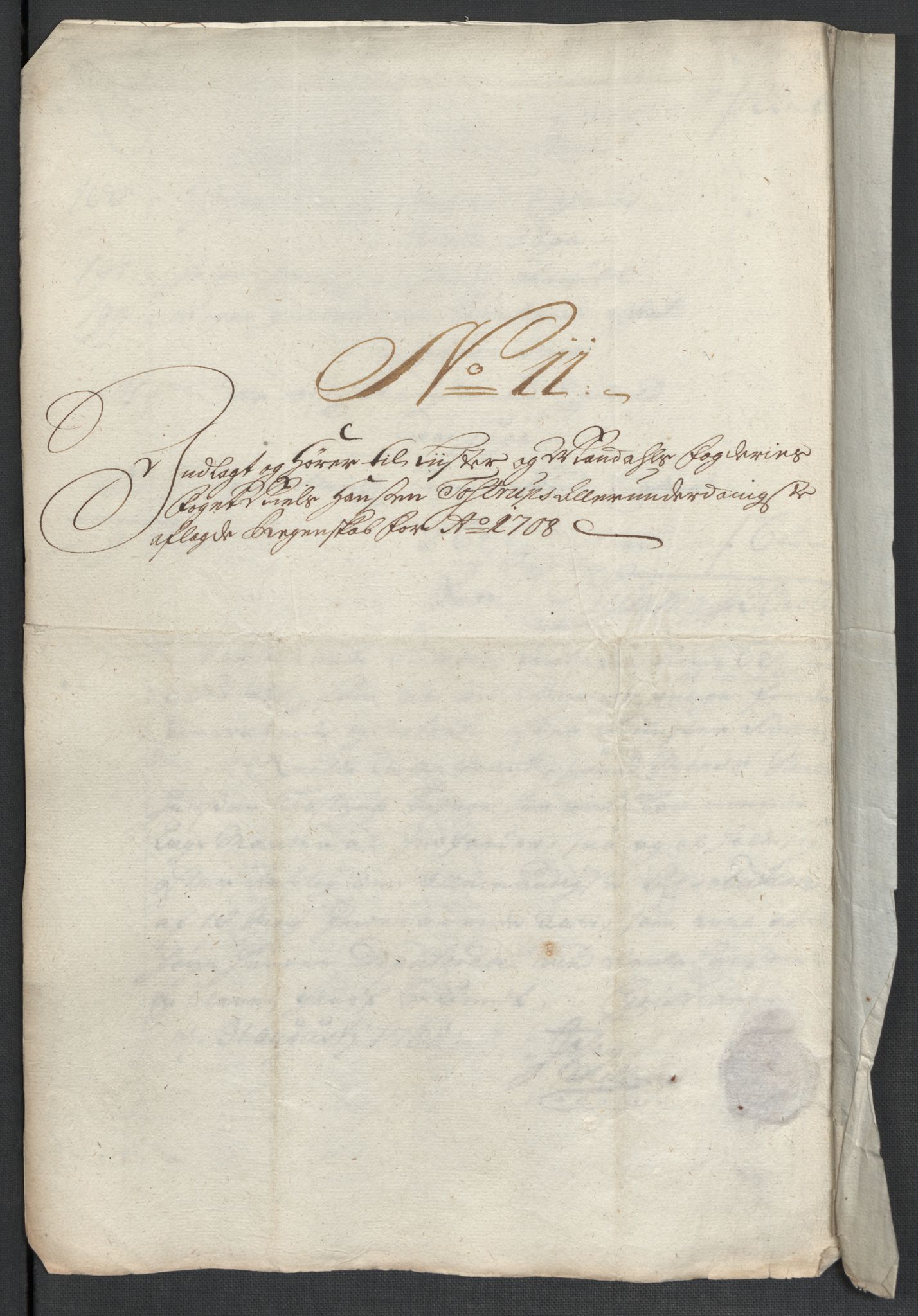 Rentekammeret inntil 1814, Reviderte regnskaper, Fogderegnskap, AV/RA-EA-4092/R43/L2552: Fogderegnskap Lista og Mandal, 1705-1709, p. 94