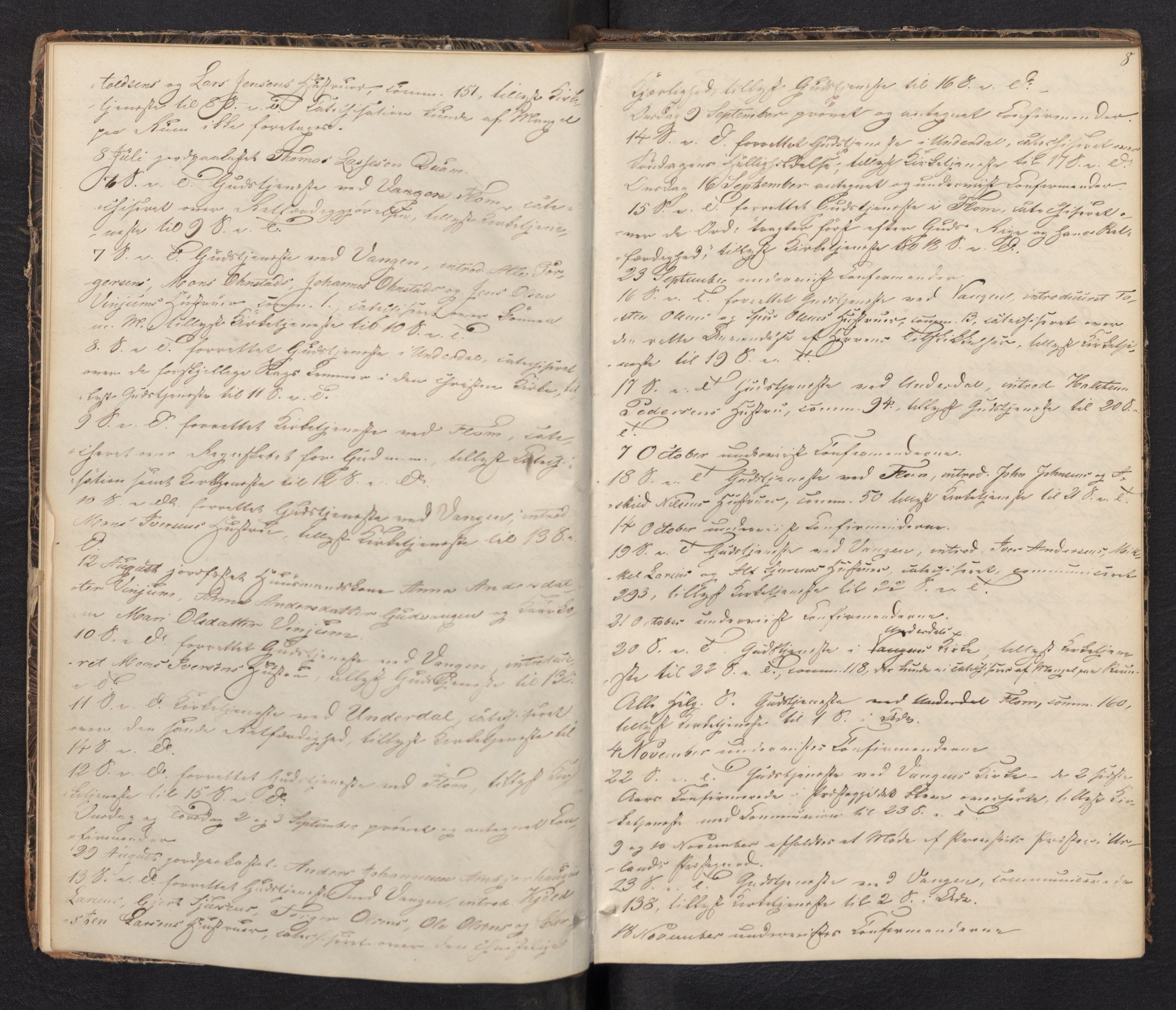 Aurland sokneprestembete, AV/SAB-A-99937/H/Ha/Haf: Diary records no. F 0, 1844-1876, p. 7b-8a