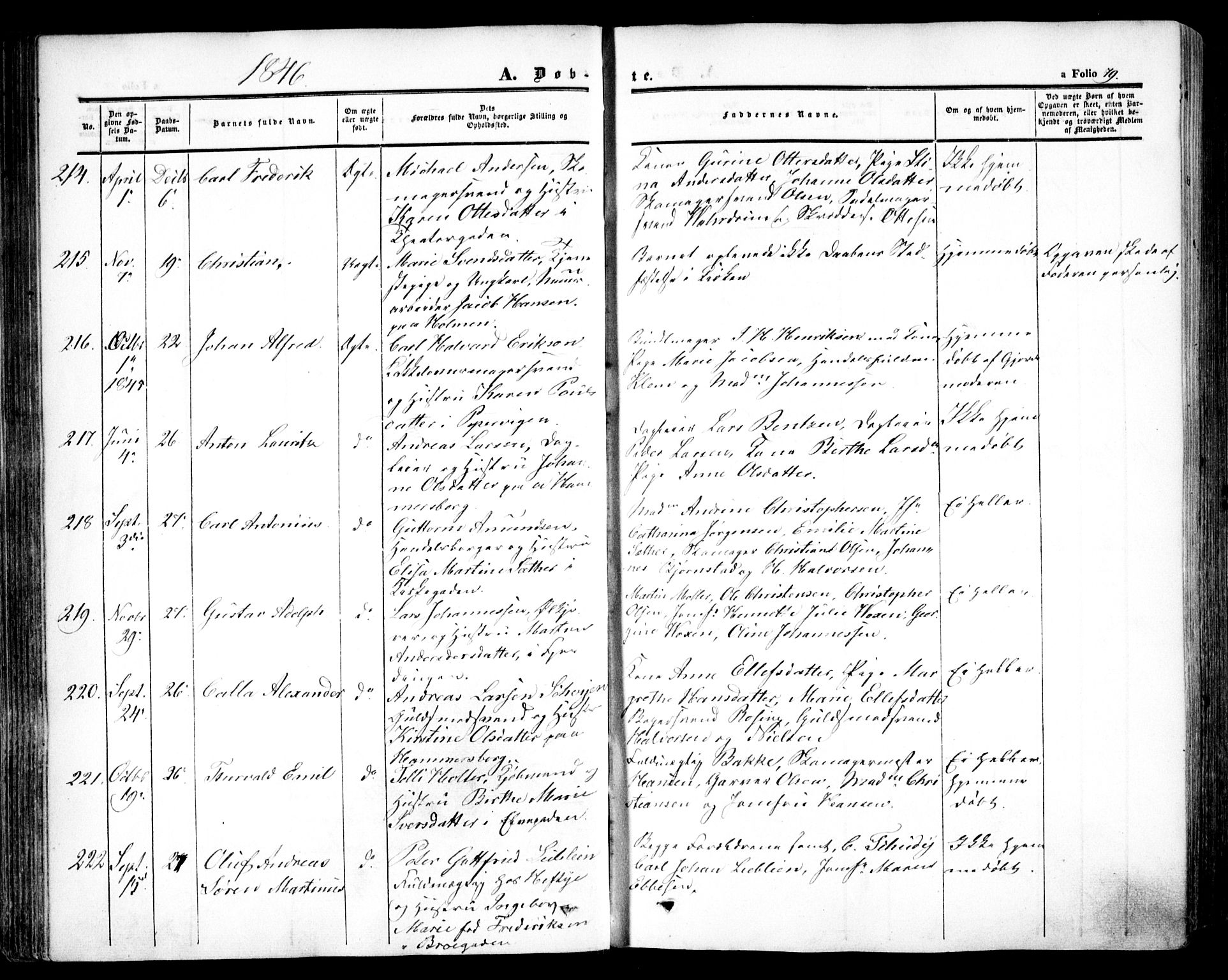 Oslo domkirke Kirkebøker, AV/SAO-A-10752/F/Fa/L0013: Parish register (official) no. 13, 1844-1864, p. 79