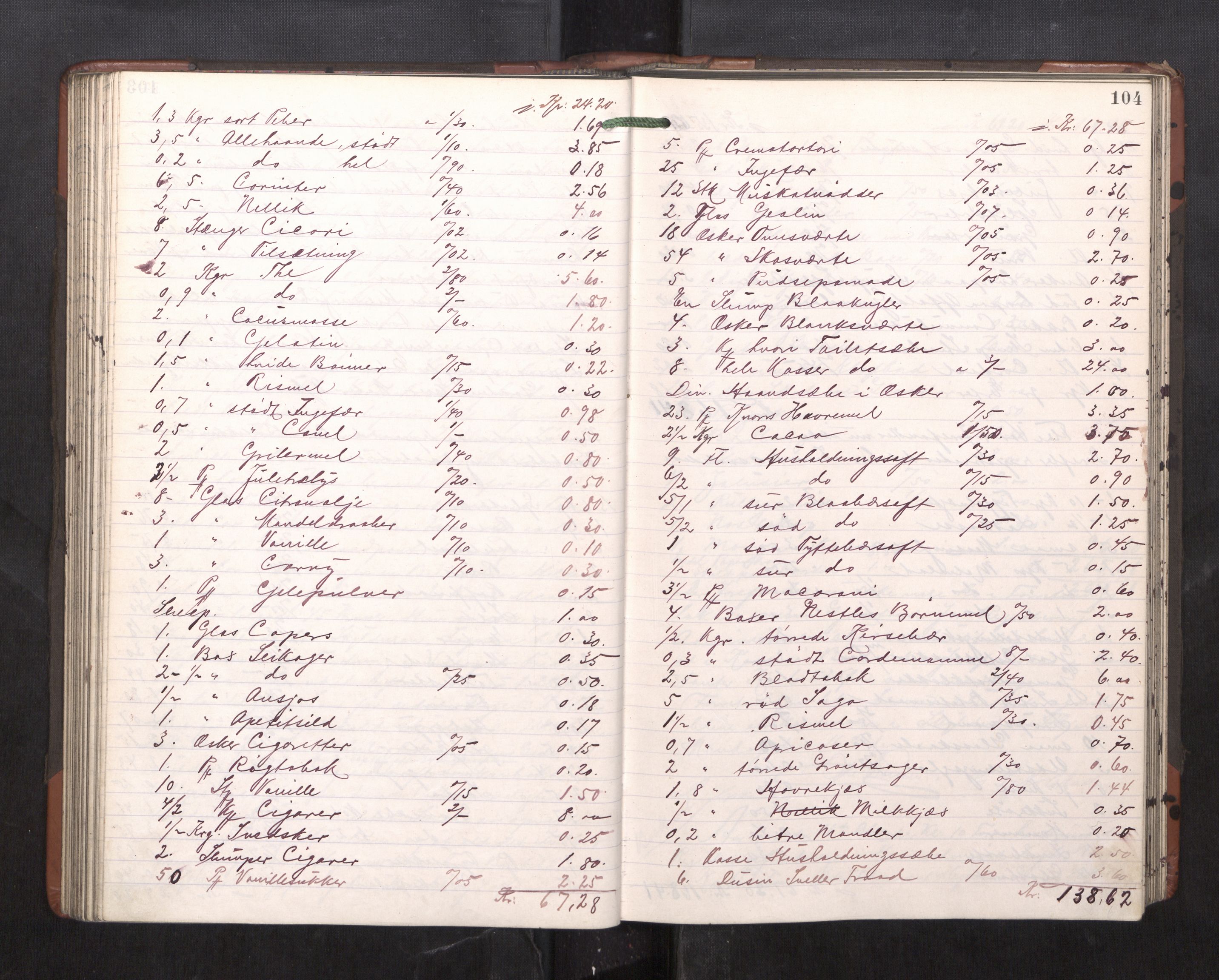 Trondheim byfogd, AV/SAT-A-0003/1/3/3C/L0023: Skifteregistreringsprotokoll - 11/2-15/5. (u/ register), 1905-1907, p. 104