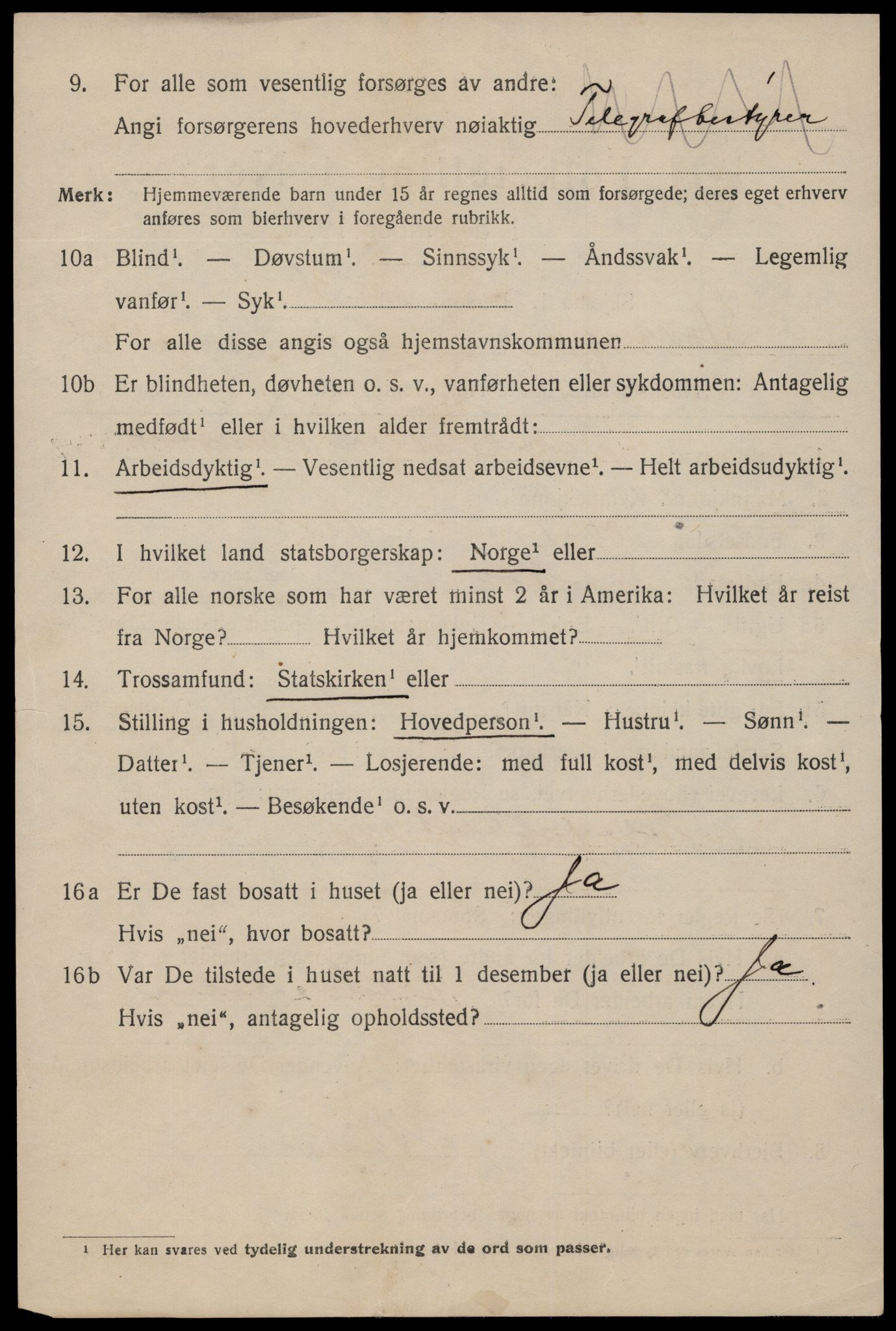 SAST, 1920 census for Stavanger, 1920, p. 108563