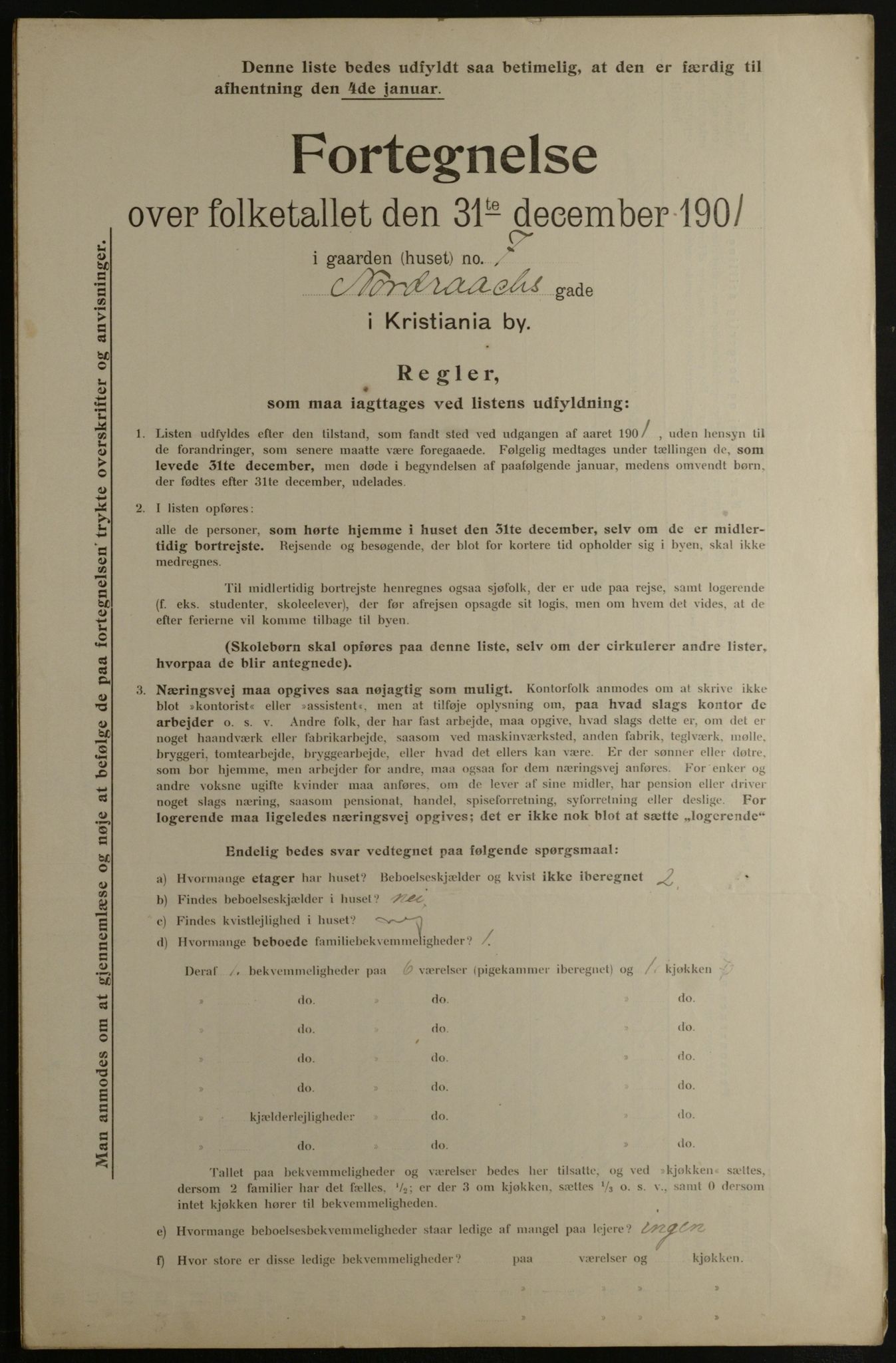 OBA, Municipal Census 1901 for Kristiania, 1901, p. 11255