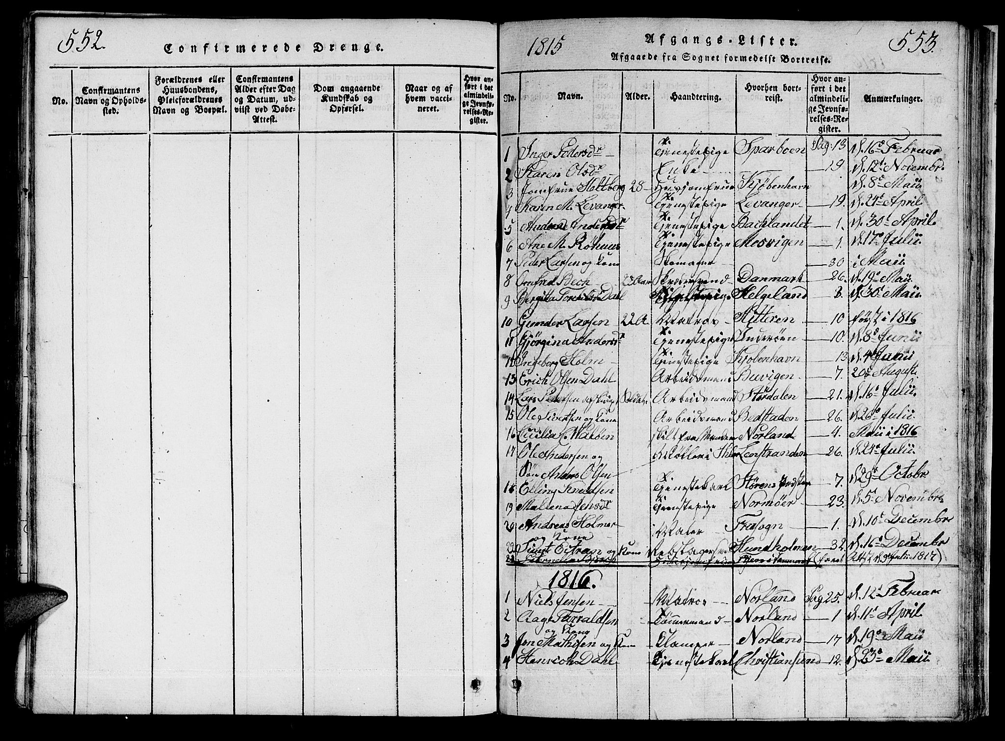 Ministerialprotokoller, klokkerbøker og fødselsregistre - Sør-Trøndelag, SAT/A-1456/601/L0043: Parish register (official) no. 601A11, 1815-1821, p. 552-553