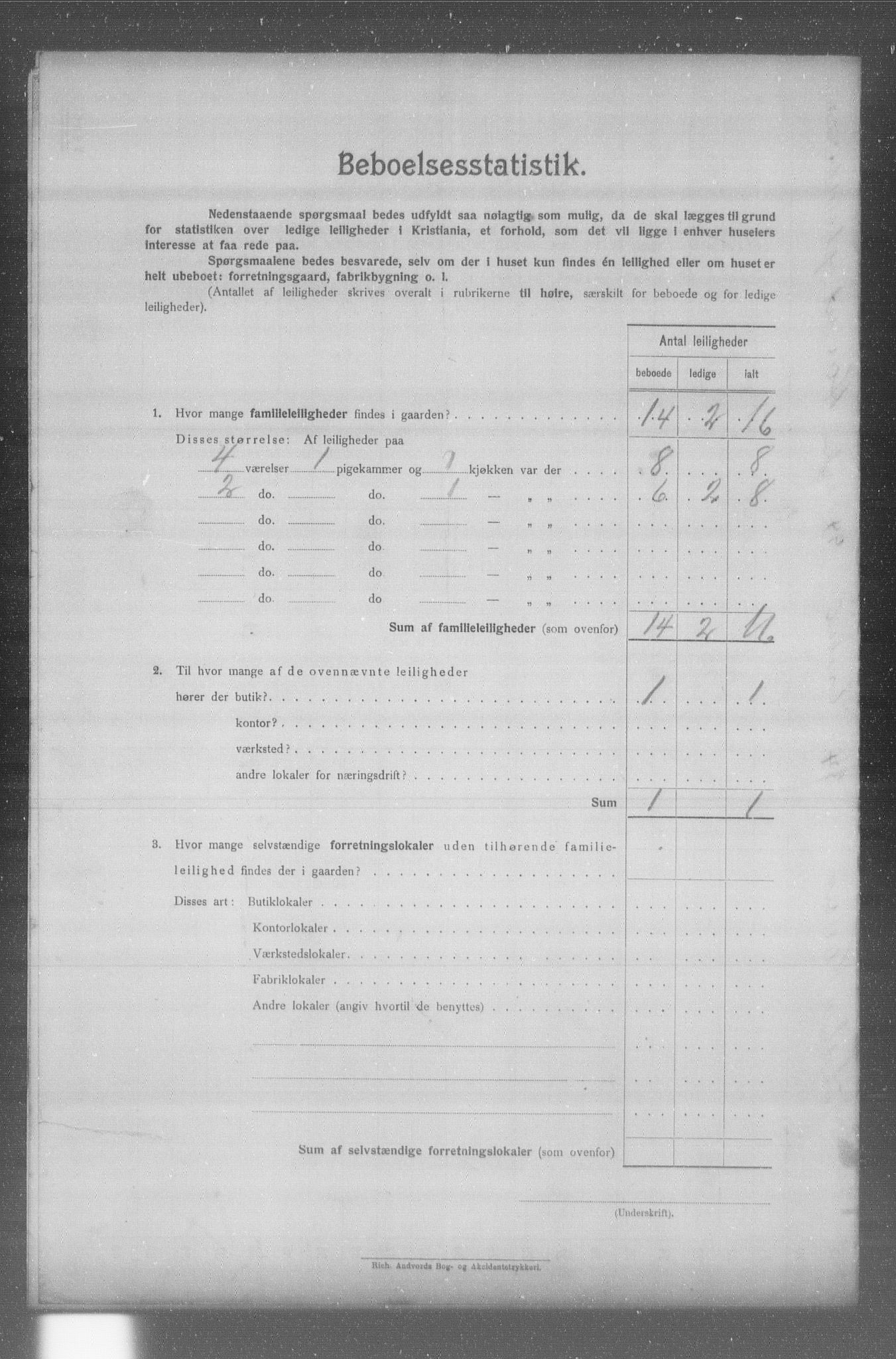 OBA, Municipal Census 1904 for Kristiania, 1904, p. 17484