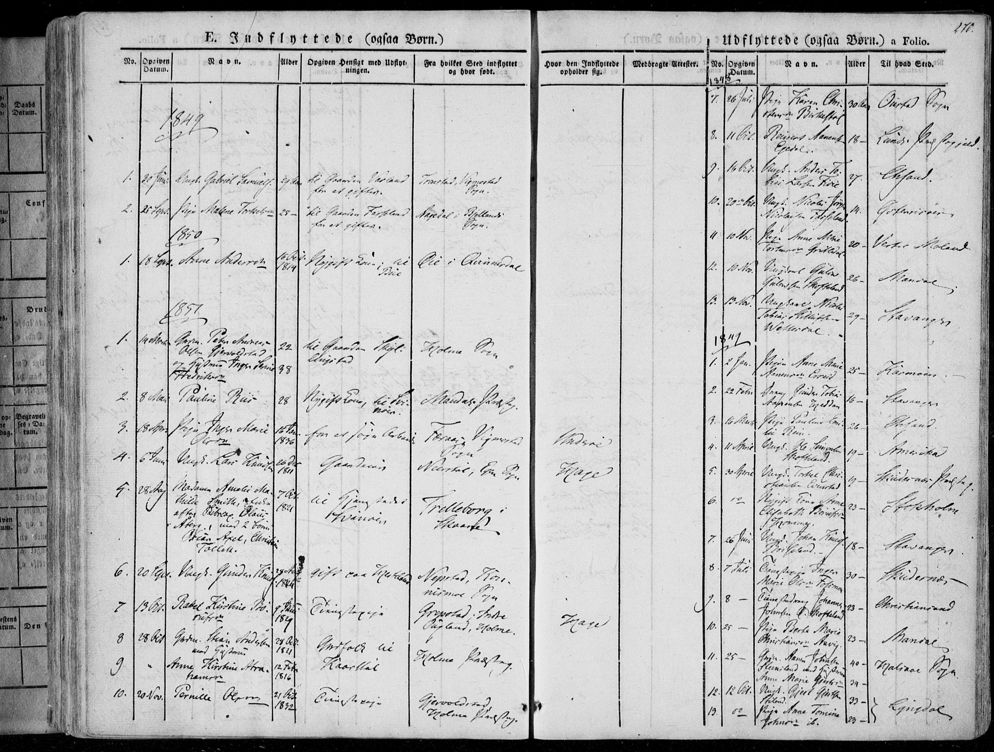 Sør-Audnedal sokneprestkontor, SAK/1111-0039/F/Fa/Fab/L0006: Parish register (official) no. A 6, 1829-1855, p. 270