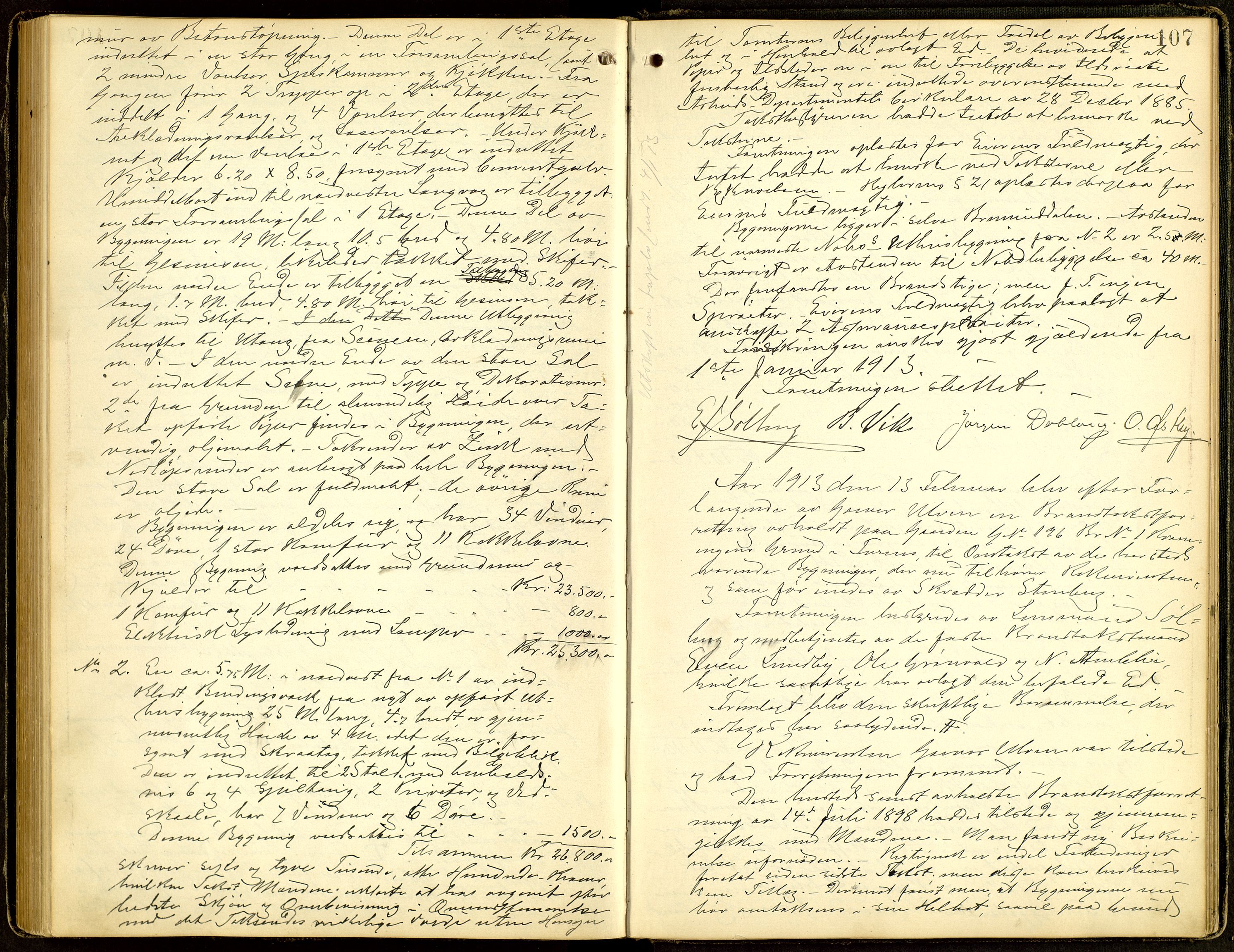 Norges Brannkasse, Furnes, AV/SAH-NBRANF-004/F/L0001: Branntakstprotokoll, 1895-1916, p. 106b-107a
