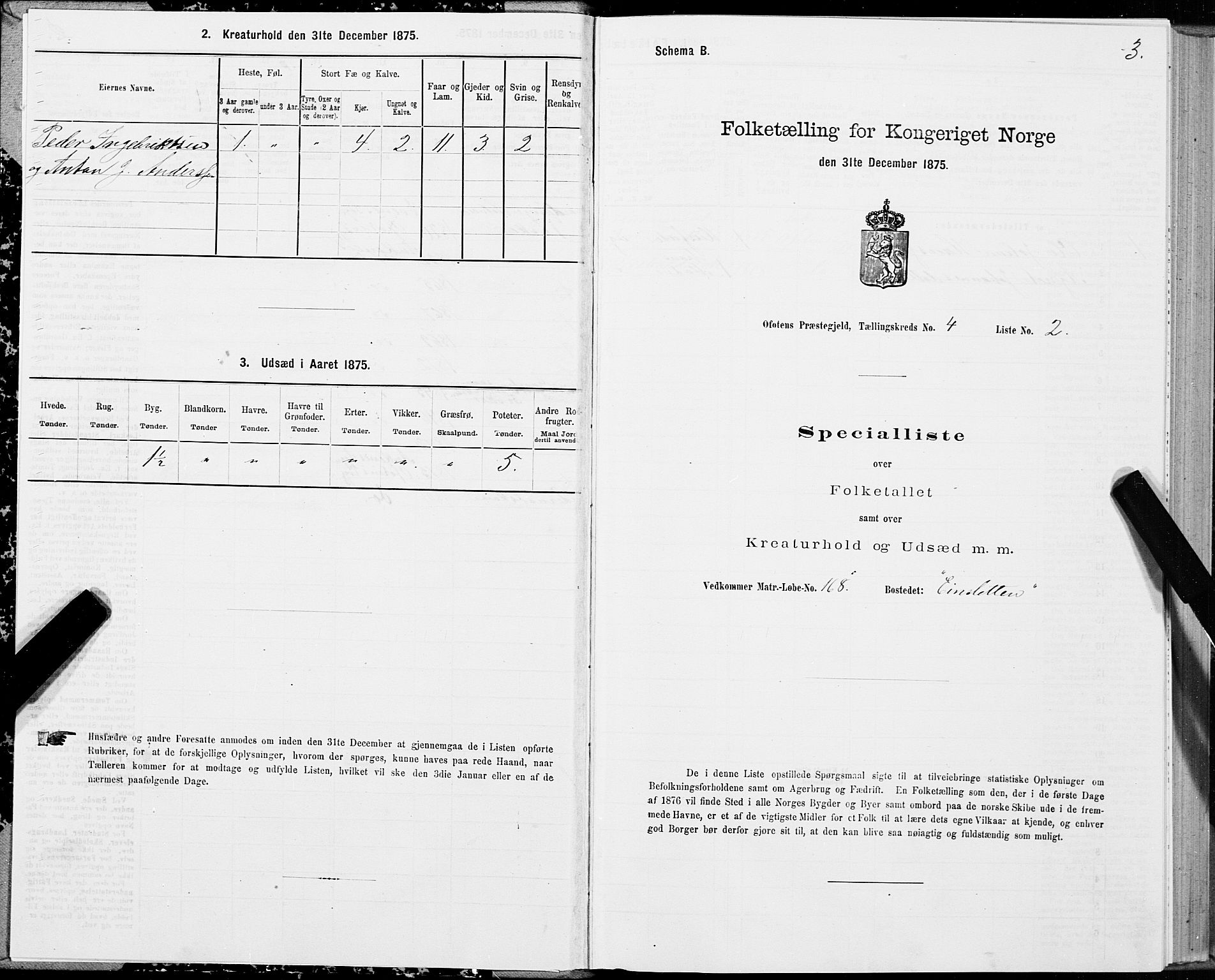 SAT, 1875 census for 1853P Ofoten, 1875, p. 3003