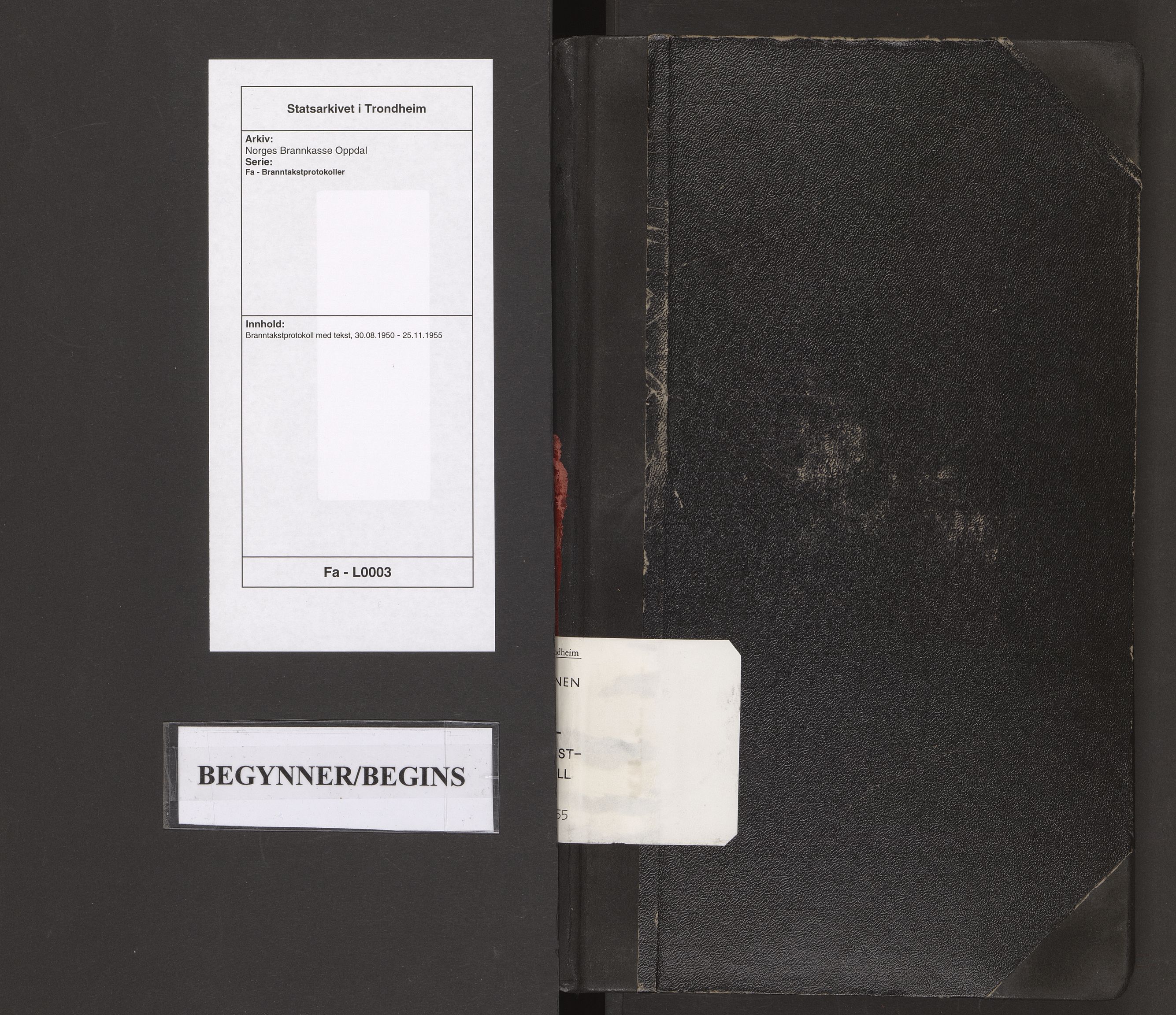 Norges Brannkasse Oppdal, SAT/A-5527/Fa/L0003: Branntakstprotokoll med tekst, 1950-1955