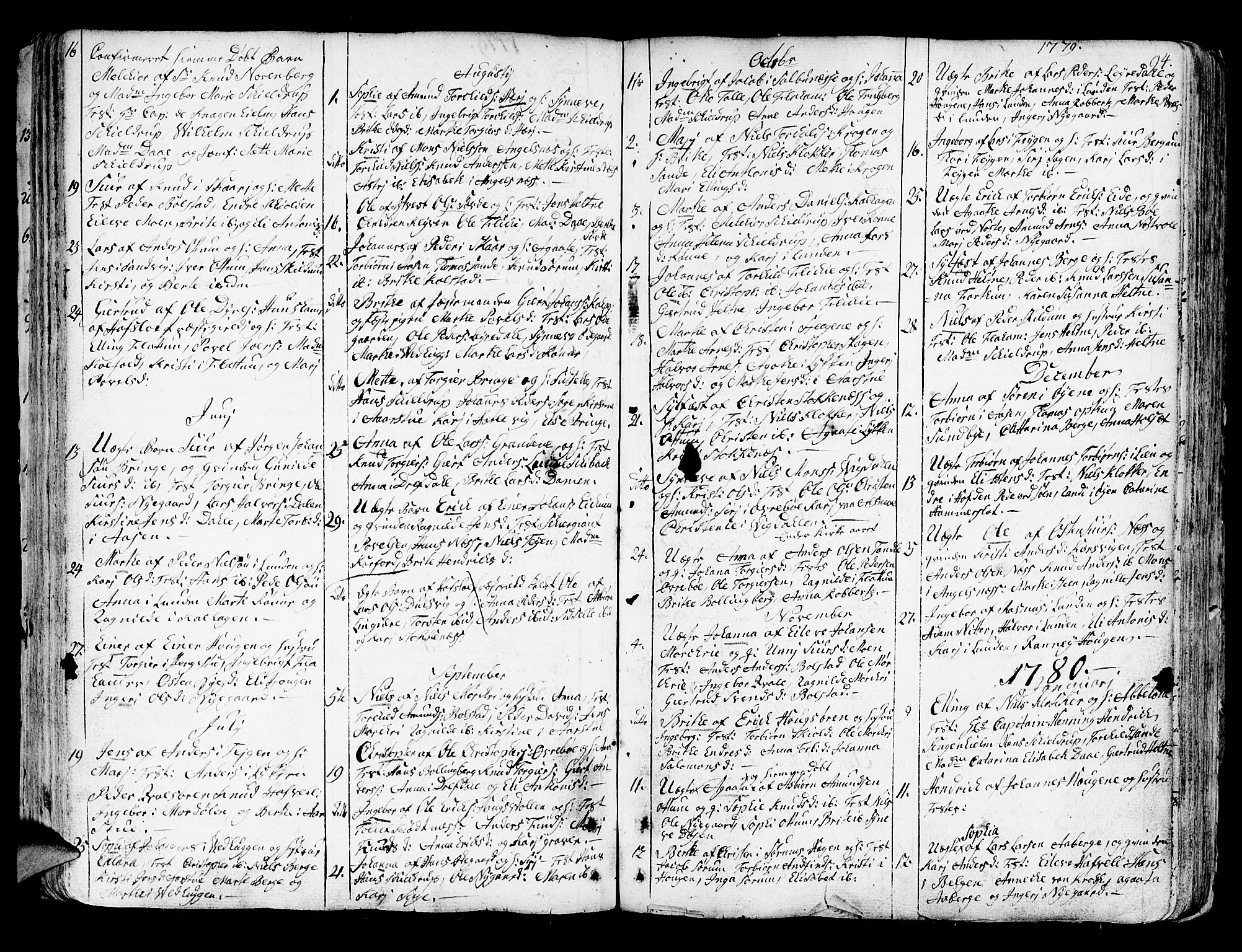 Luster sokneprestembete, SAB/A-81101/H/Haa/Haaa/L0001: Parish register (official) no. A 1, 1731-1803, p. 94