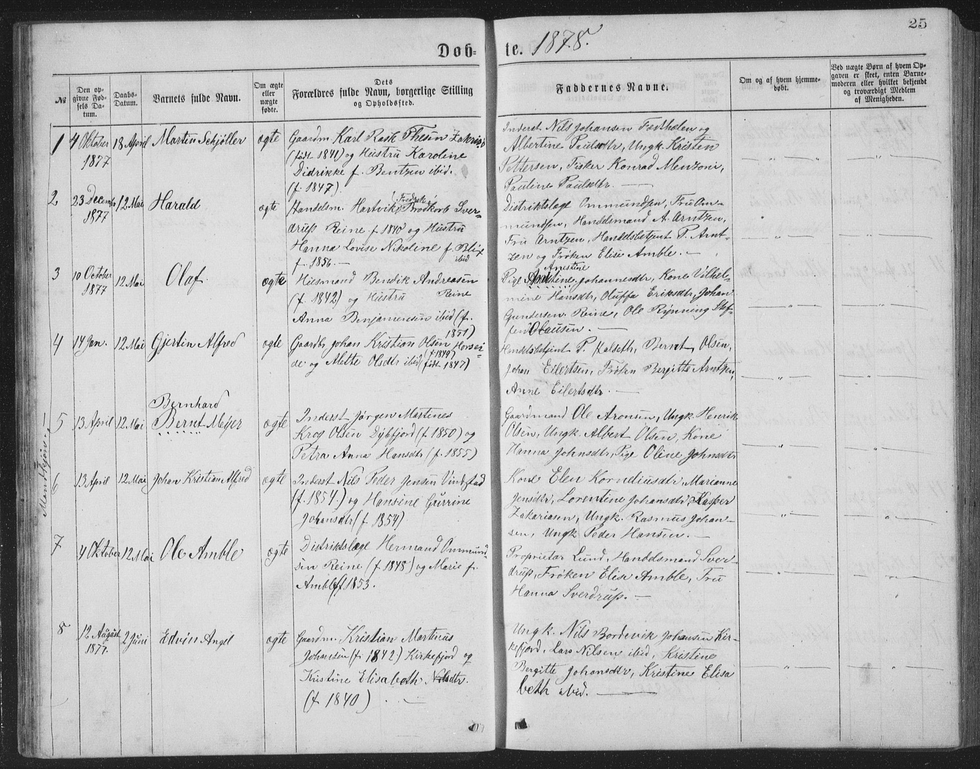 Ministerialprotokoller, klokkerbøker og fødselsregistre - Nordland, AV/SAT-A-1459/886/L1225: Parish register (copy) no. 886C02, 1874-1896, p. 25