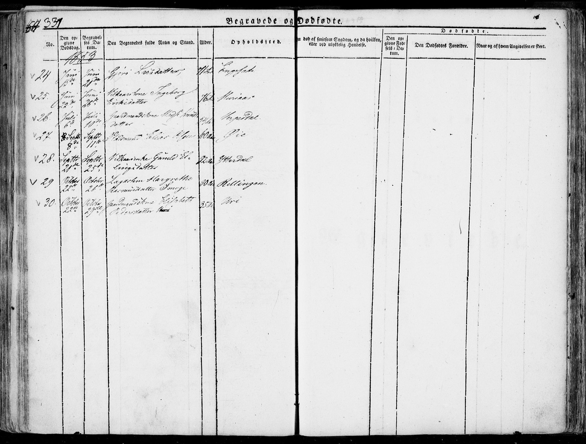 Ministerialprotokoller, klokkerbøker og fødselsregistre - Møre og Romsdal, AV/SAT-A-1454/519/L0248: Parish register (official) no. 519A07, 1829-1860, p. 331