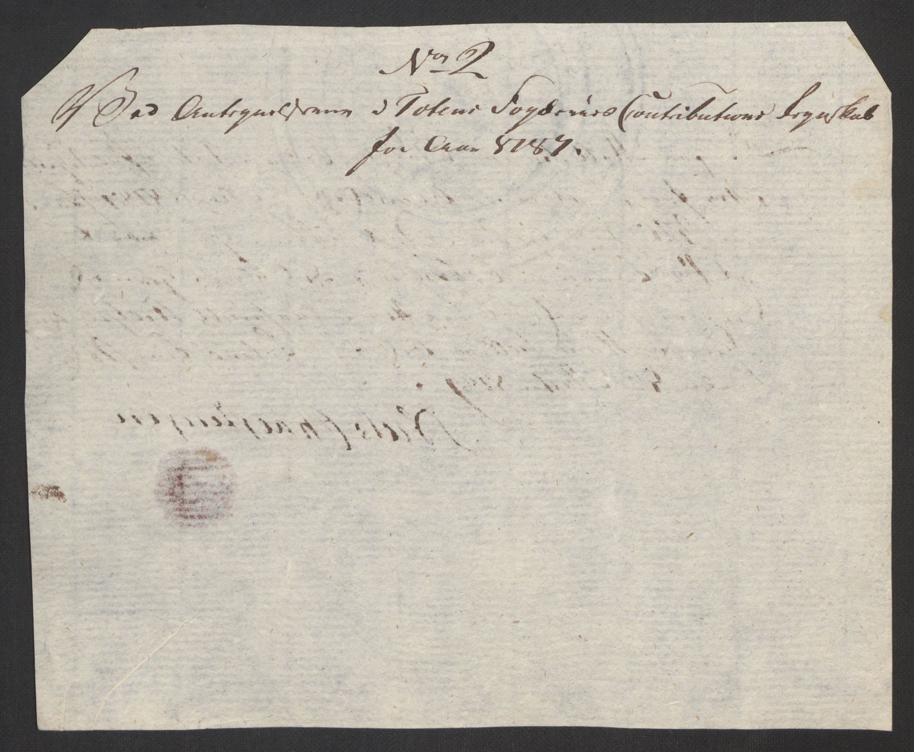 Rentekammeret inntil 1814, Reviderte regnskaper, Fogderegnskap, RA/EA-4092/R19/L1374: Fogderegnskap Toten, Hadeland og Vardal, 1787, p. 489