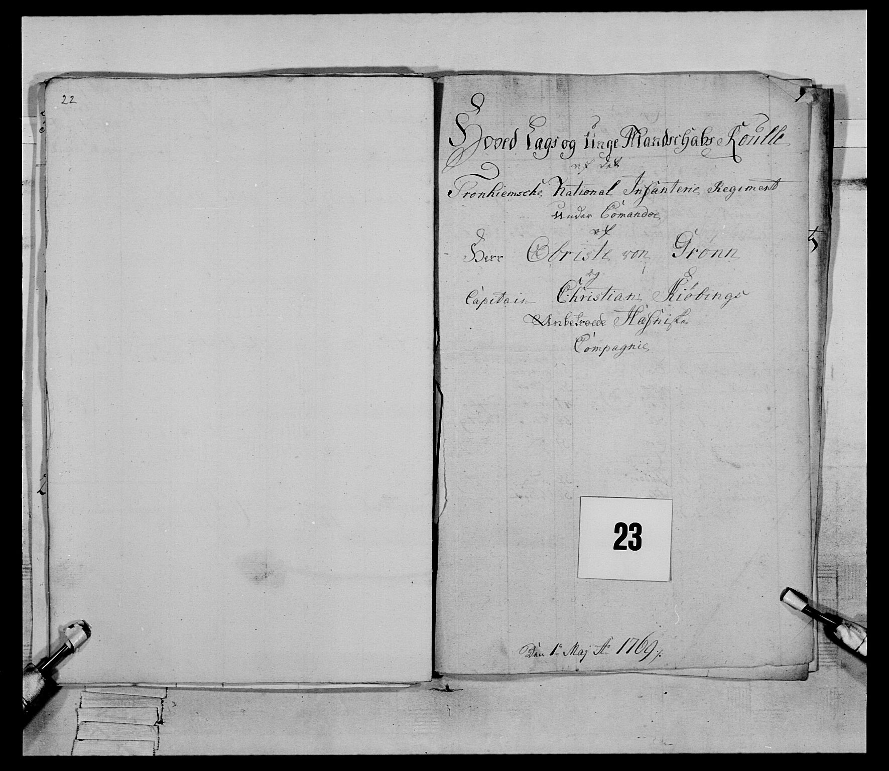 Generalitets- og kommissariatskollegiet, Det kongelige norske kommissariatskollegium, AV/RA-EA-5420/E/Eh/L0084: 3. Trondheimske nasjonale infanteriregiment, 1769-1773, p. 78