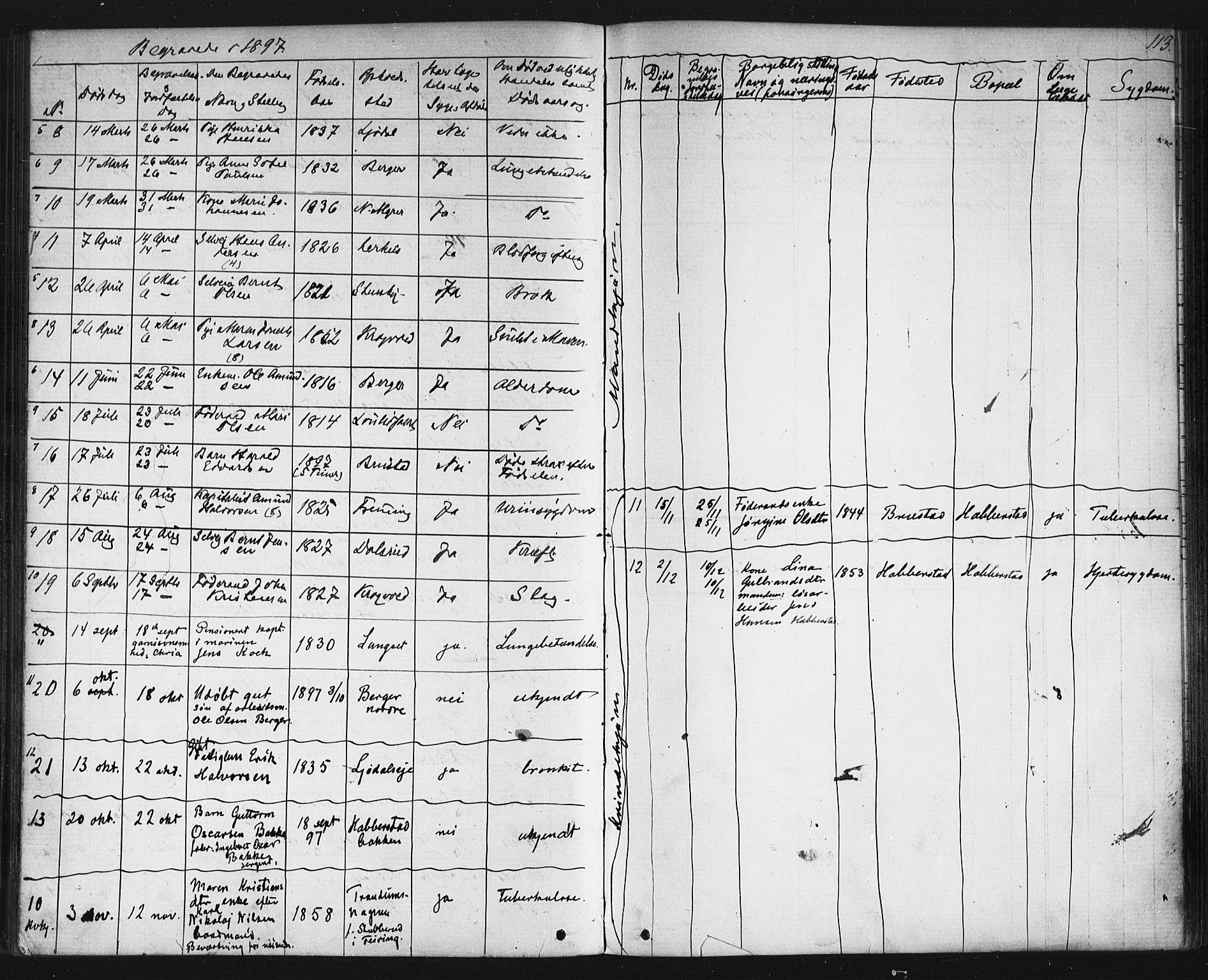 Eidsvoll prestekontor Kirkebøker, AV/SAO-A-10888/G/Gb/L0002: Parish register (copy) no. II 2, 1877-1897, p. 113