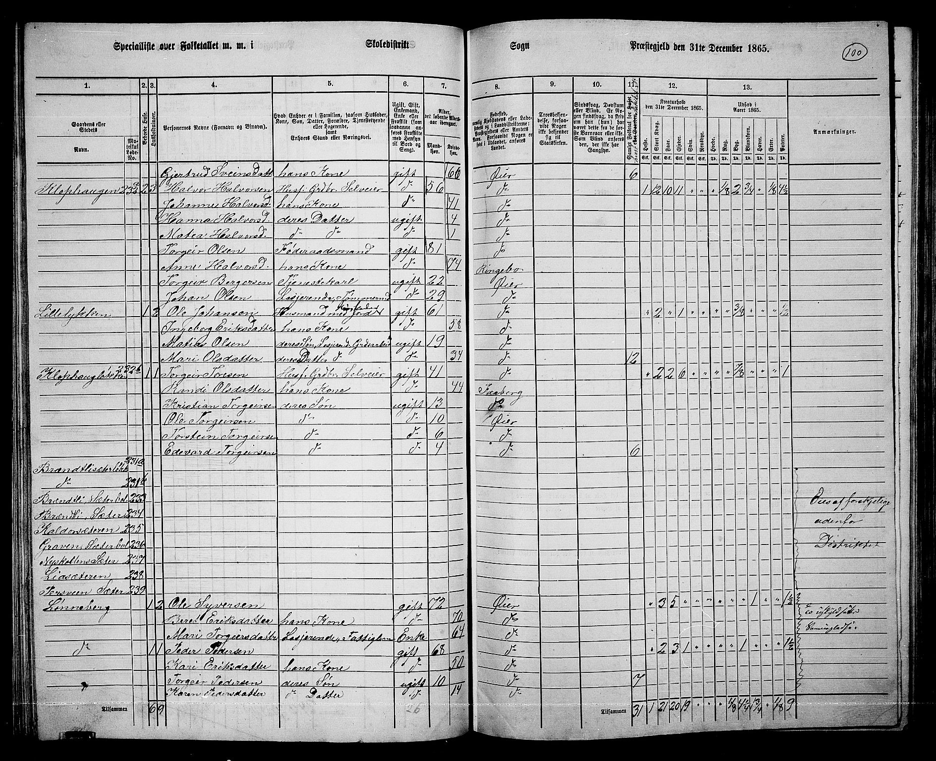 RA, 1865 census for Øyer, 1865, p. 91