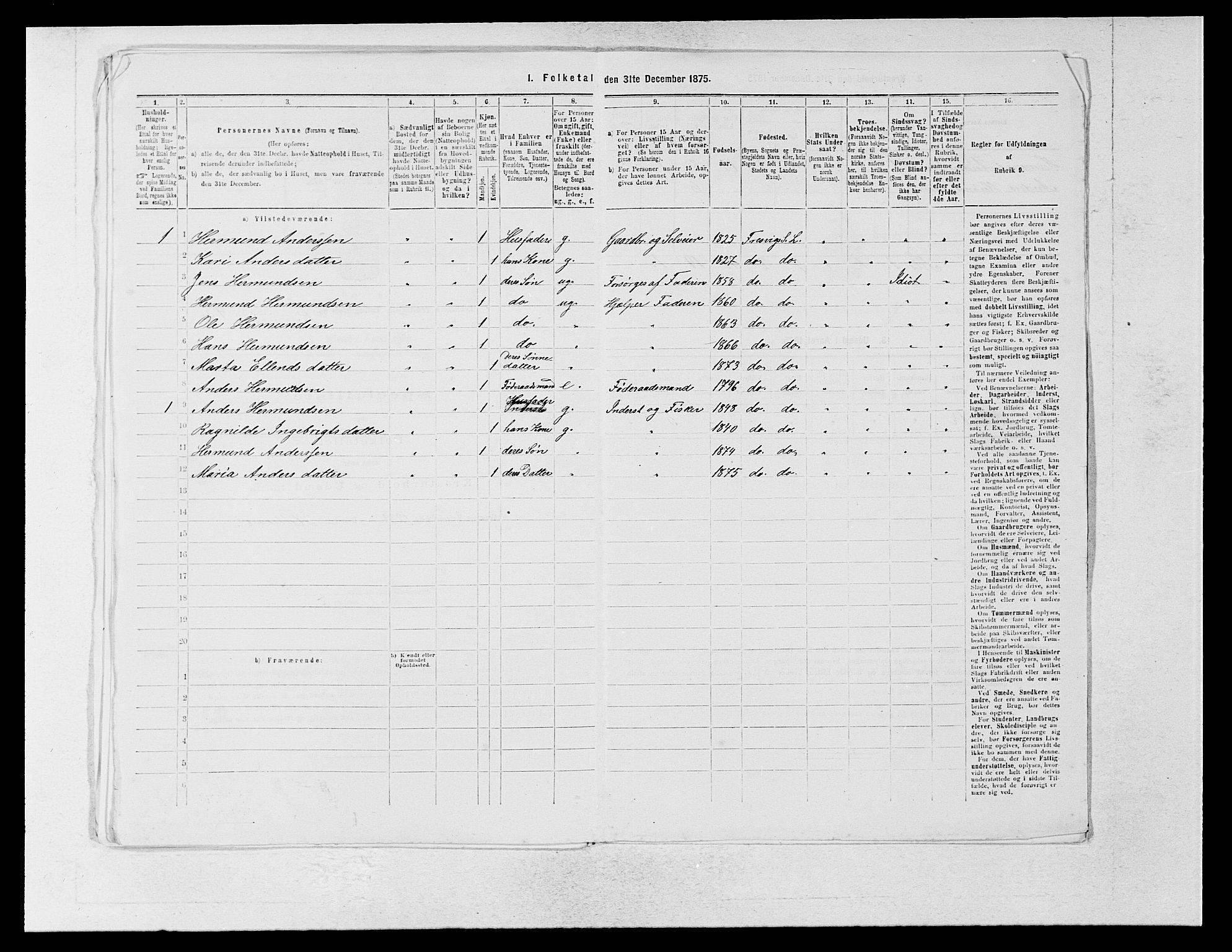 SAB, 1875 census for 1419P Leikanger, 1875, p. 623