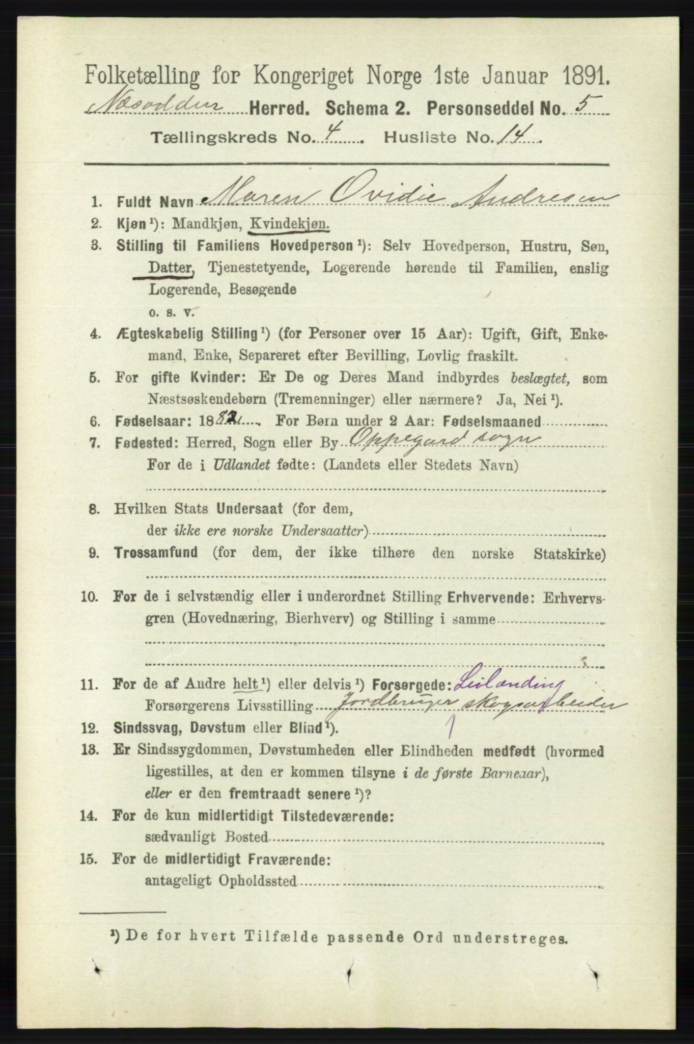 RA, 1891 census for 0216 Nesodden, 1891, p. 1773