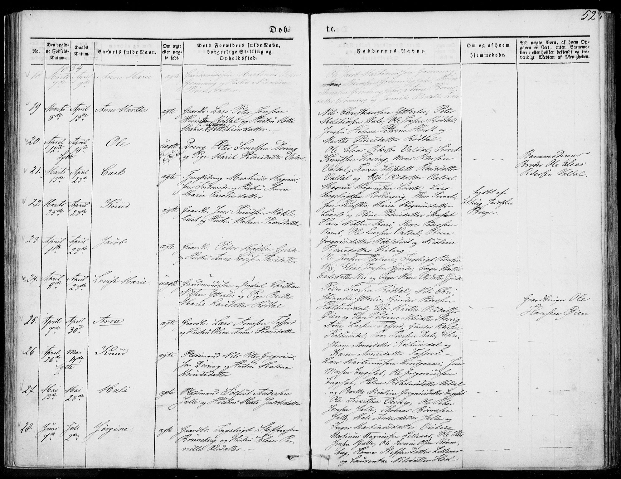 Ministerialprotokoller, klokkerbøker og fødselsregistre - Møre og Romsdal, AV/SAT-A-1454/519/L0249: Parish register (official) no. 519A08, 1846-1868, p. 52