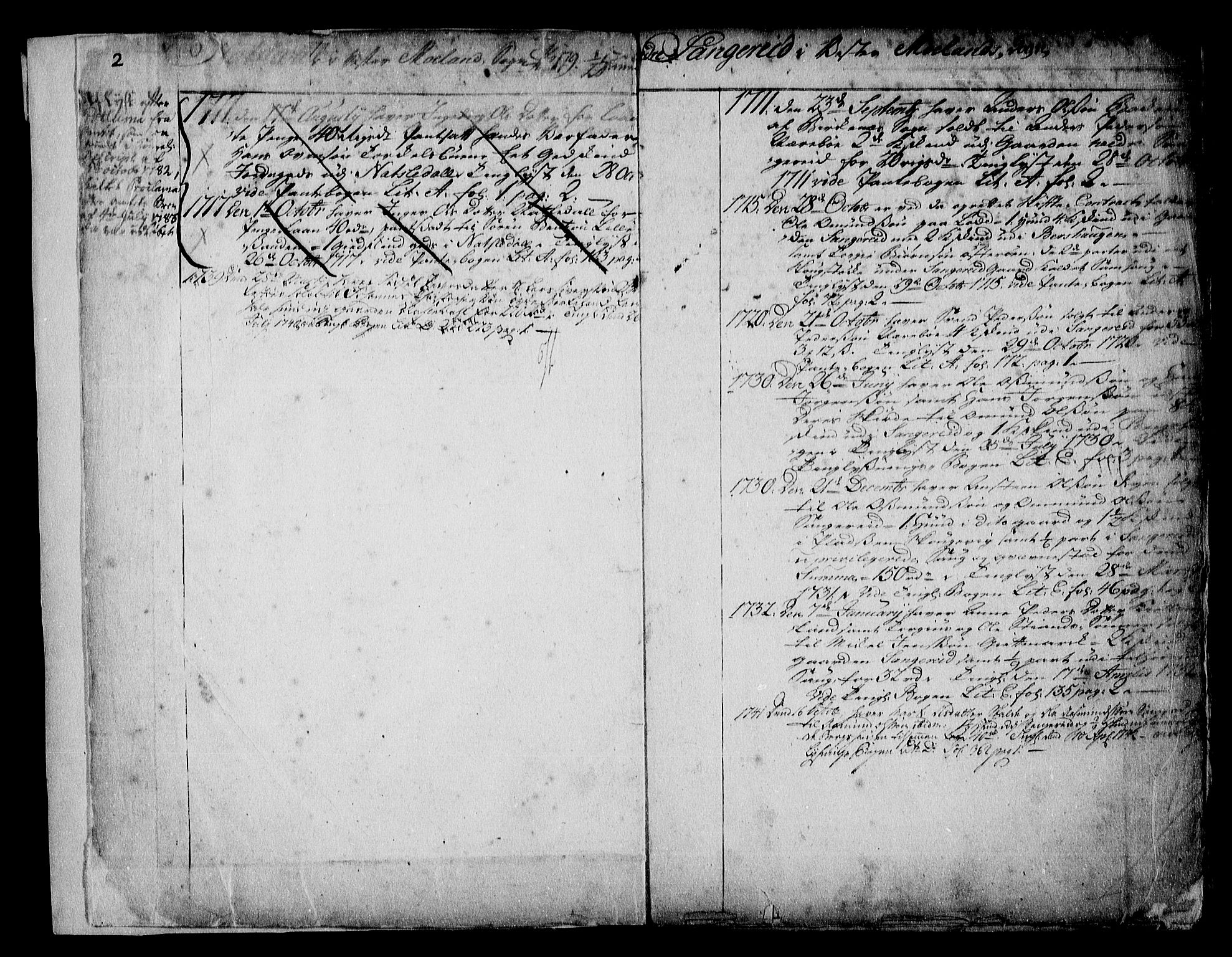 Nedenes sorenskriveri før 1824, SAK/1221-0007/G/Ga/L0012: Mortgage register no. 12, 1711-1742, p. 2-3