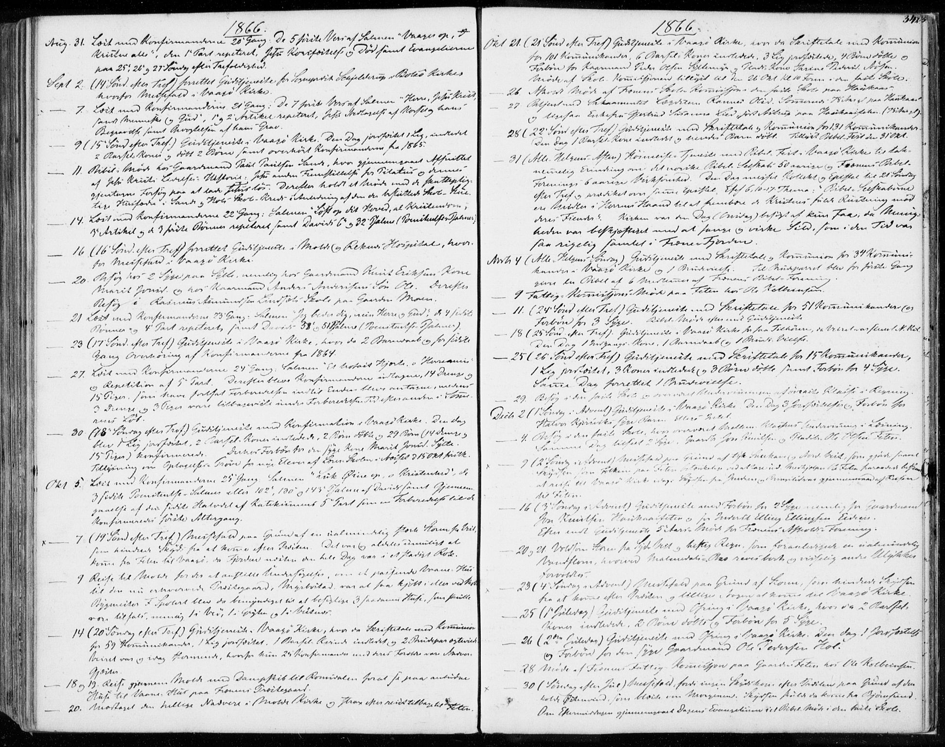 Ministerialprotokoller, klokkerbøker og fødselsregistre - Møre og Romsdal, SAT/A-1454/565/L0748: Parish register (official) no. 565A02, 1845-1872, p. 342