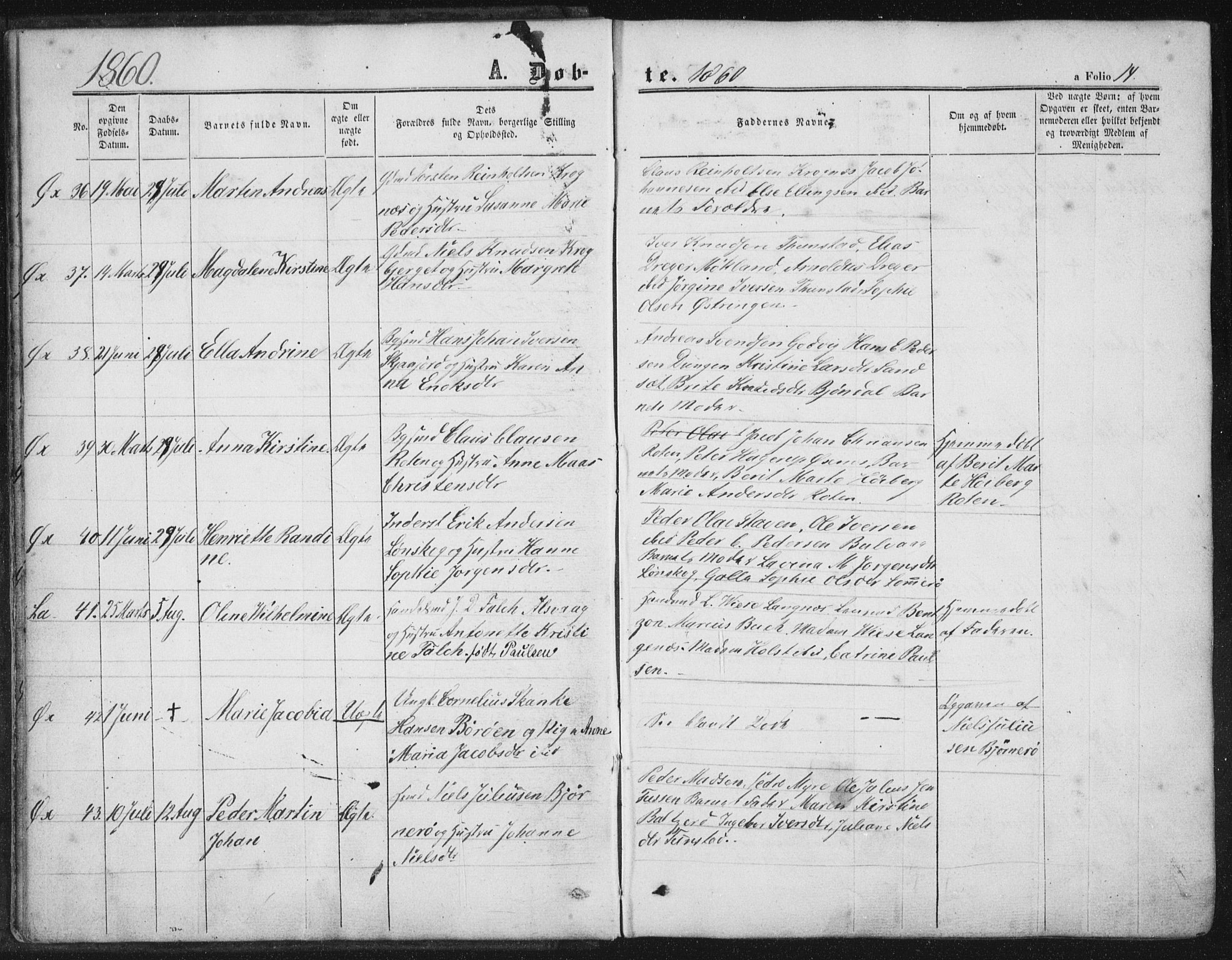 Ministerialprotokoller, klokkerbøker og fødselsregistre - Nordland, AV/SAT-A-1459/893/L1333: Parish register (official) no. 893A06, 1858-1866, p. 14