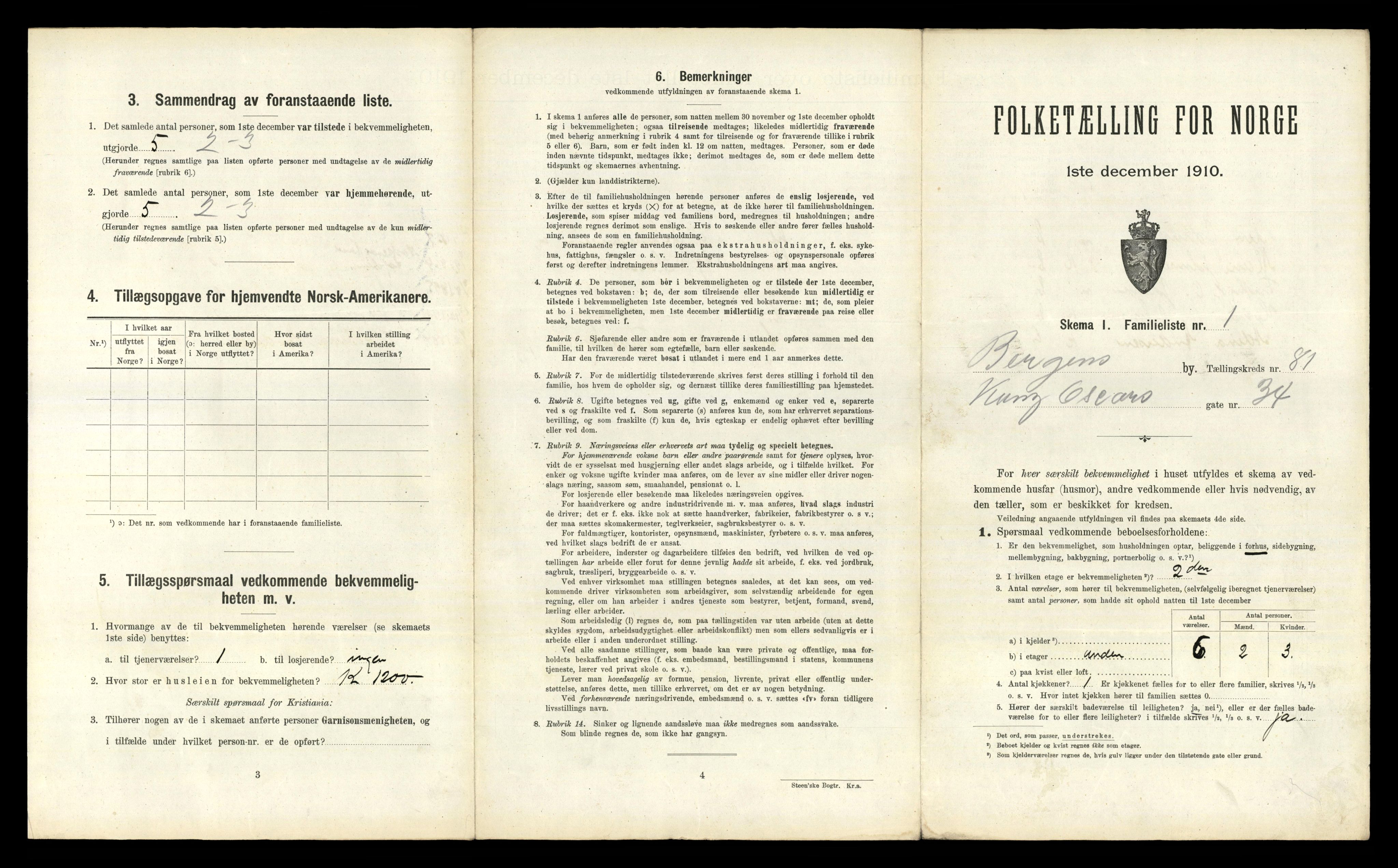 RA, 1910 census for Bergen, 1910, p. 28731