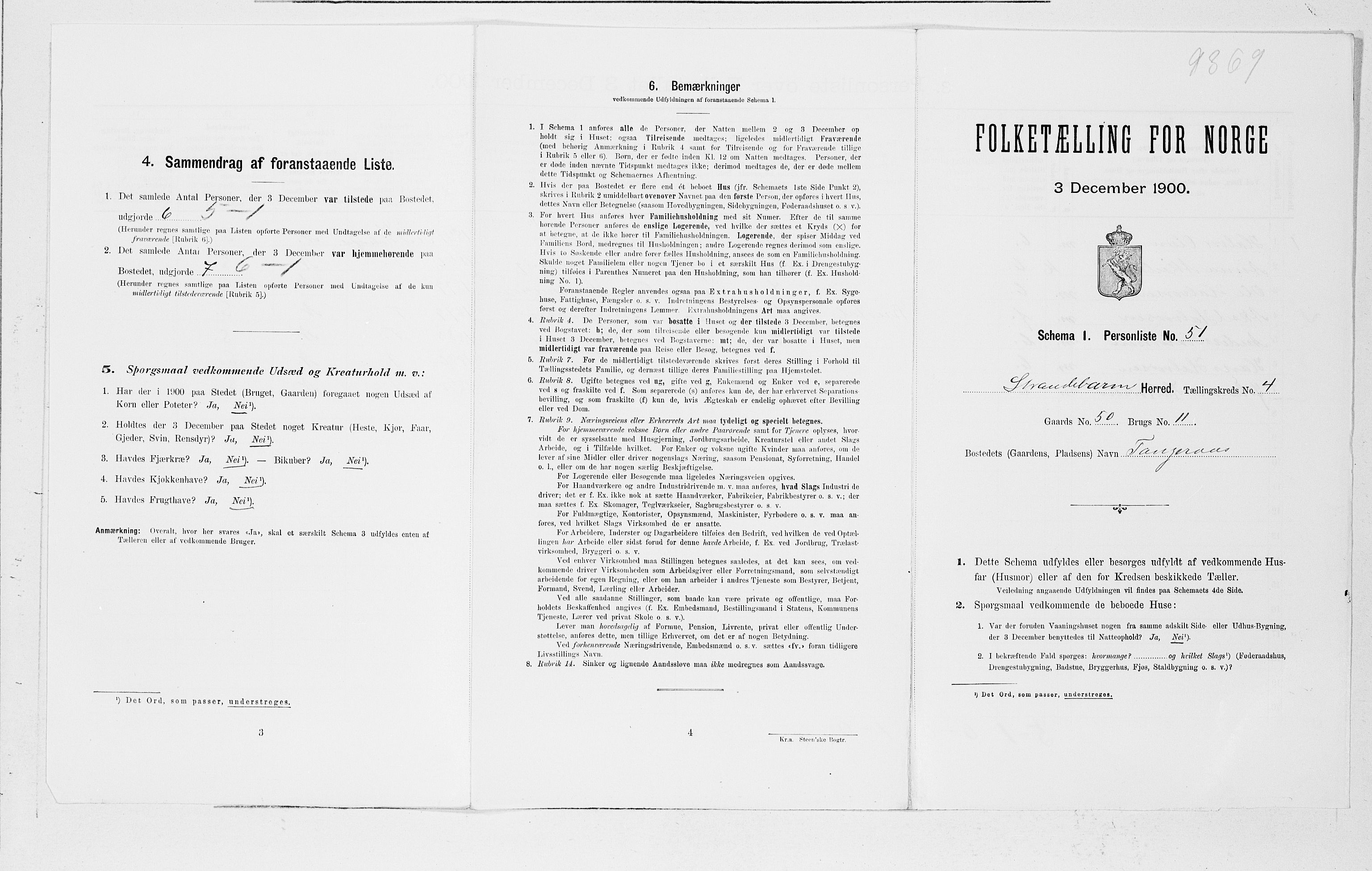 SAB, 1900 census for Strandebarm og Varaldsøy, 1900, p. 492