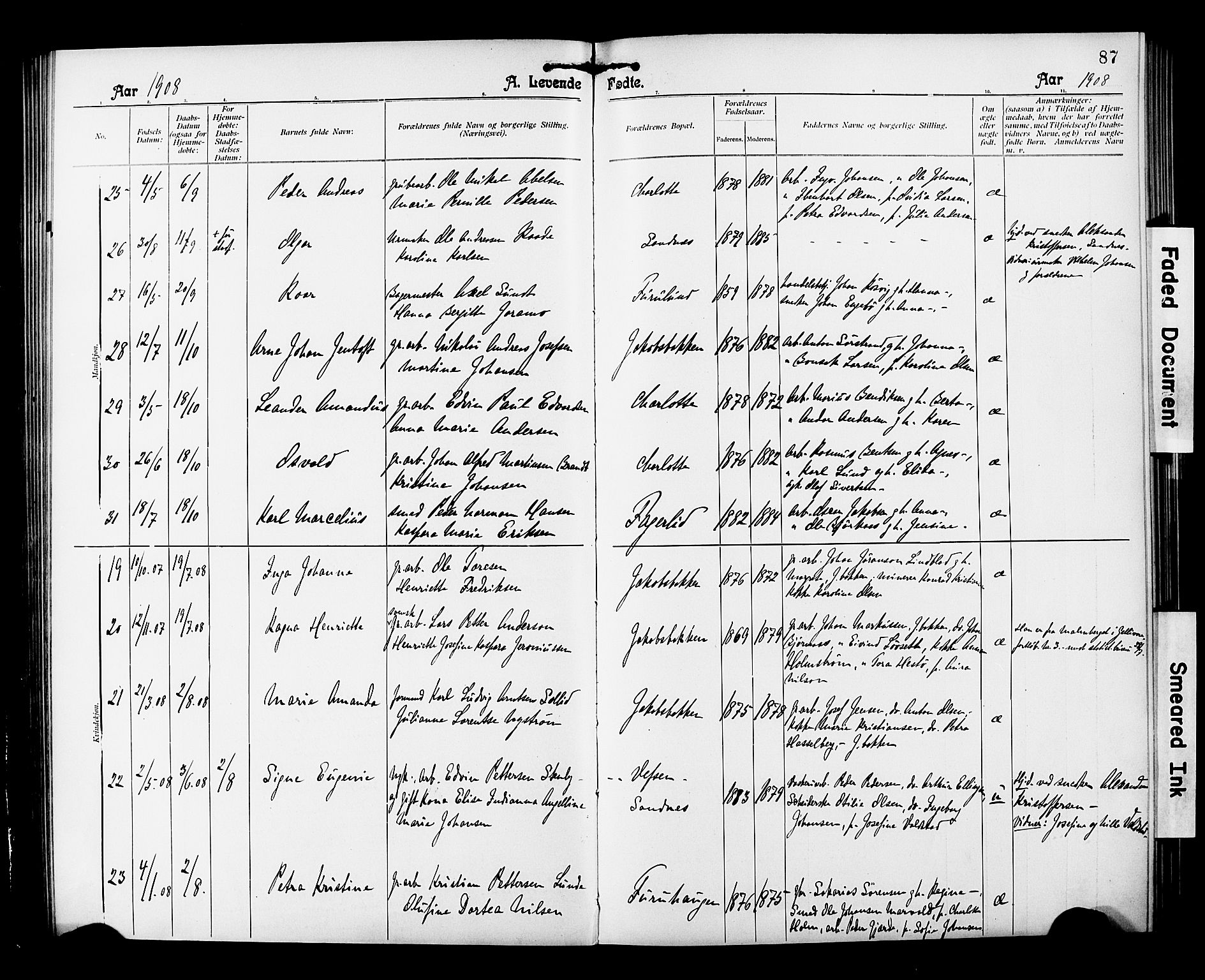 Ministerialprotokoller, klokkerbøker og fødselsregistre - Nordland, SAT/A-1459/850/L0709: Parish register (official) no. 850A01, 1899-1909, p. 87