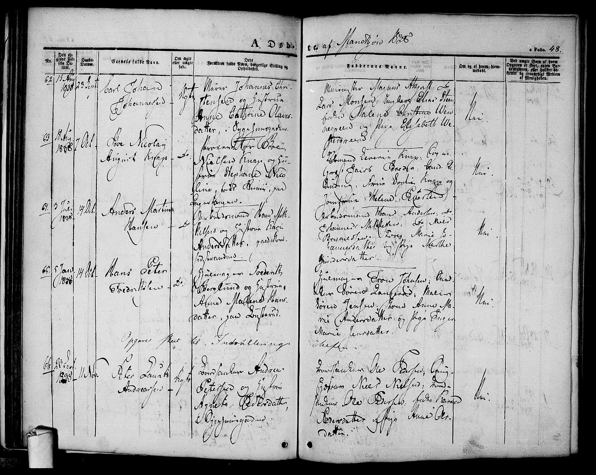 Halden prestekontor Kirkebøker, AV/SAO-A-10909/F/Fa/L0005: Parish register (official) no. I 5, 1834-1845, p. 48