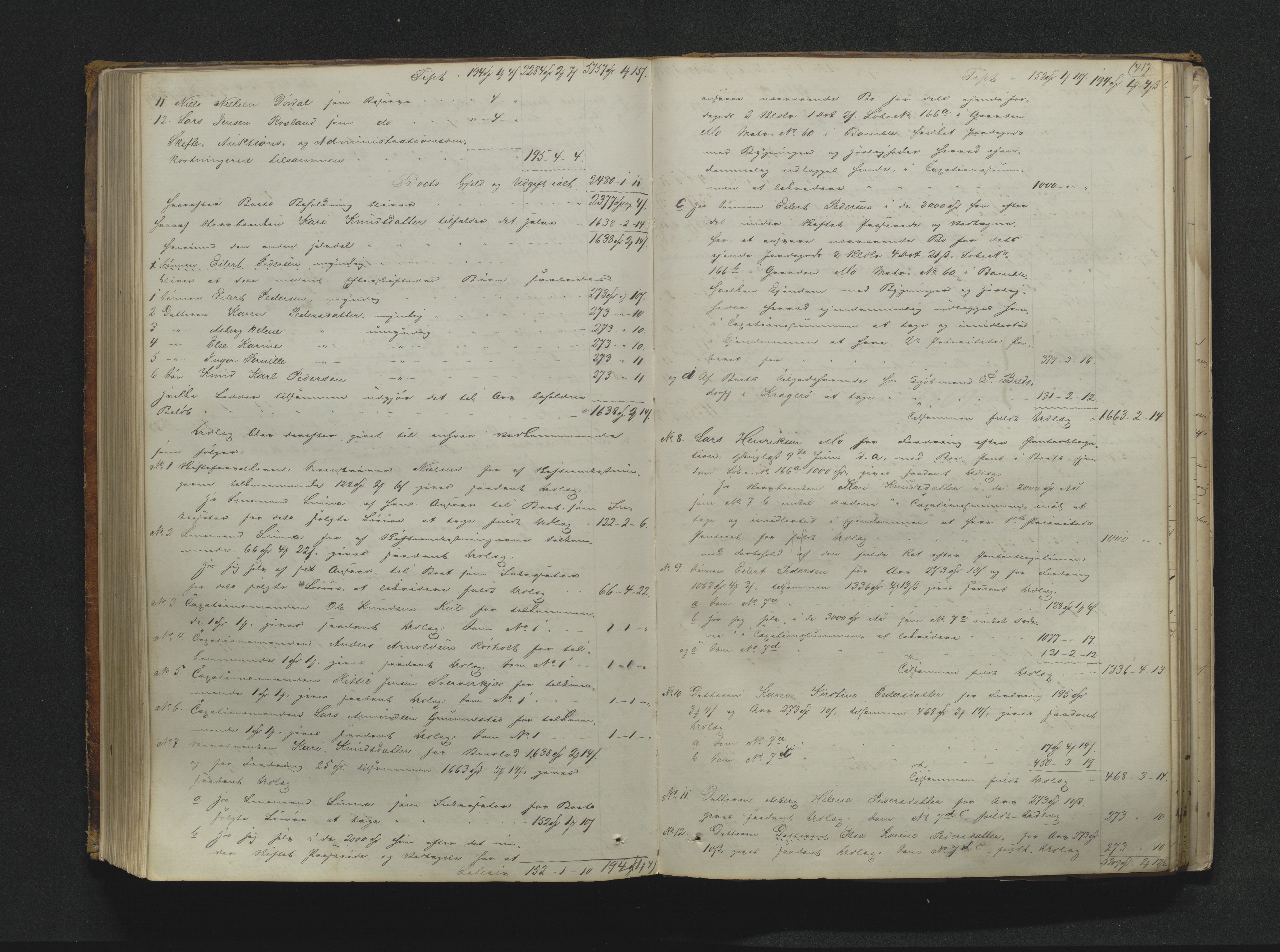 Bamble sorenskriveri, SAKO/A-214/H/Hb/Hbd/L0007A: Skifteutlodningsprotokoll, 1865-1870, p. 416-417