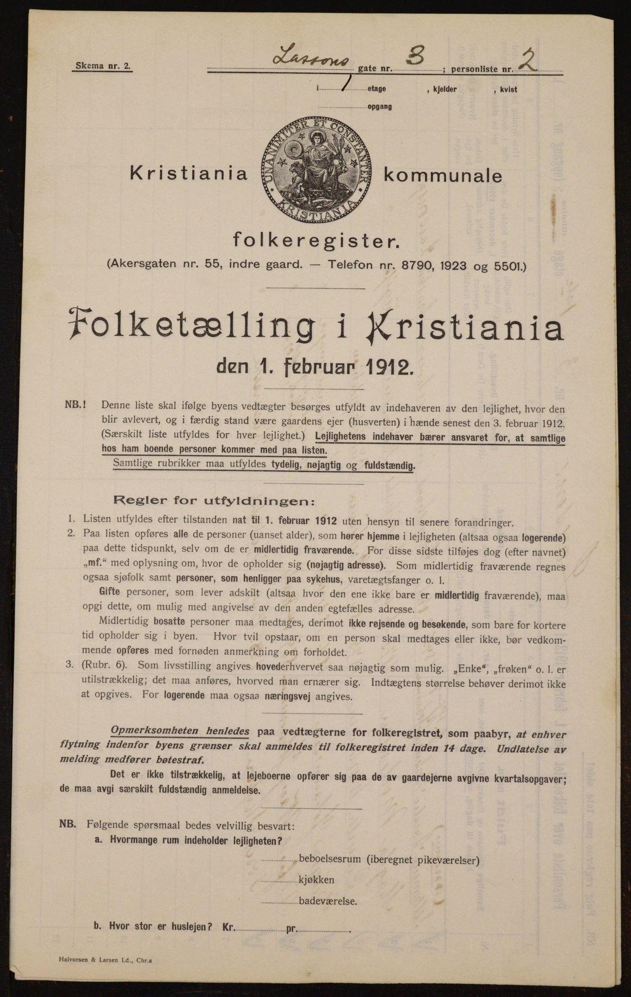 OBA, Municipal Census 1912 for Kristiania, 1912, p. 57565