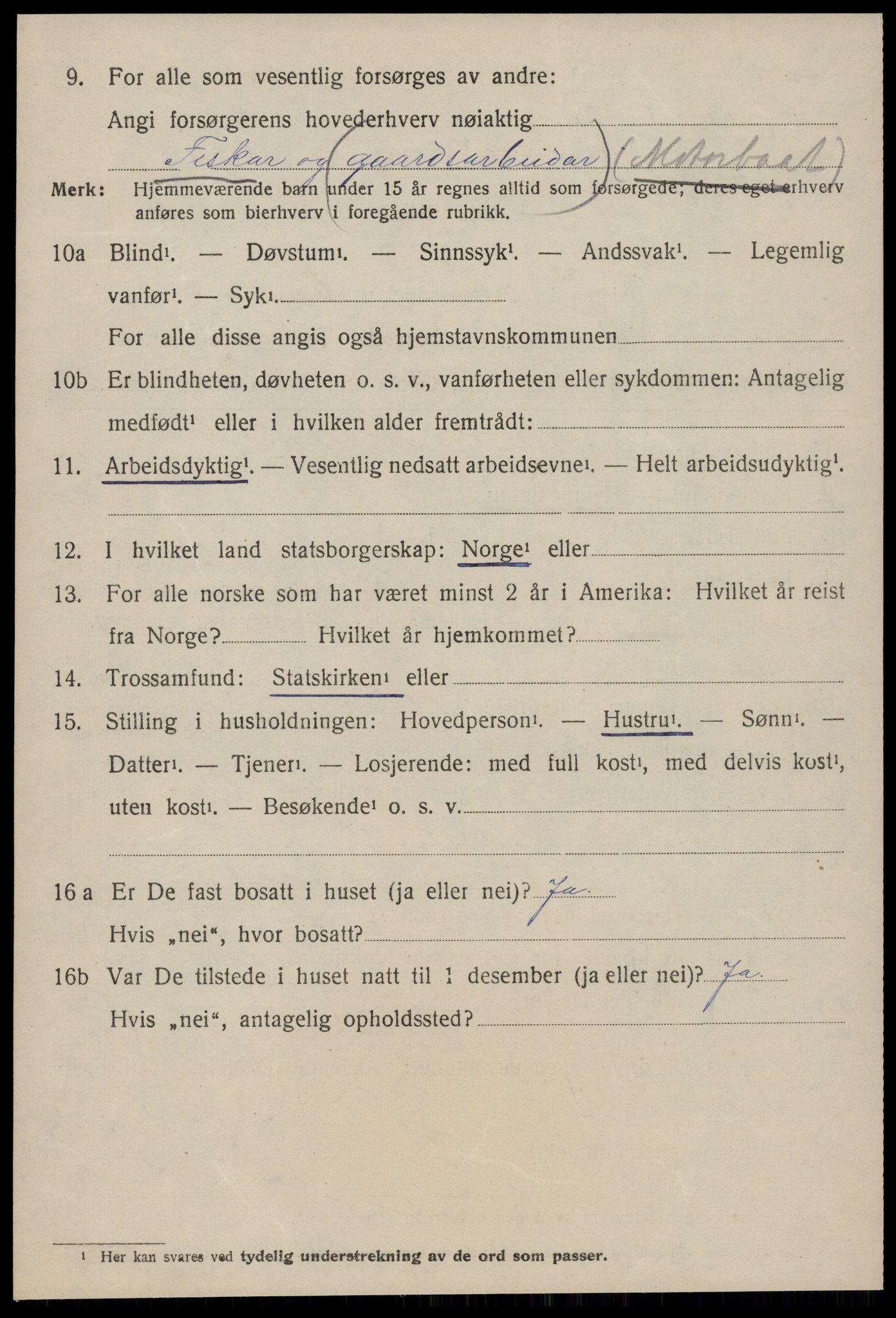 SAT, 1920 census for Haram, 1920, p. 984