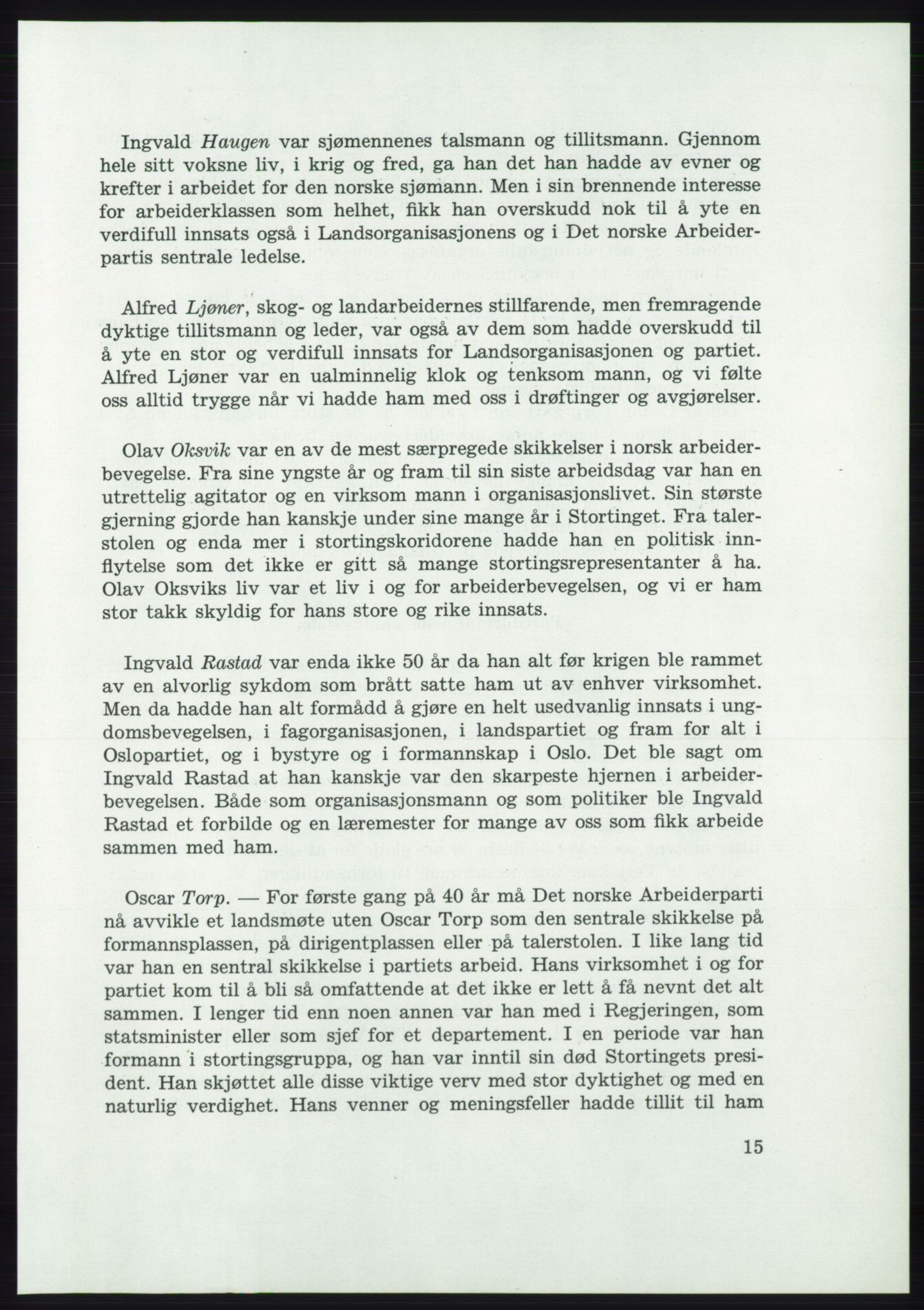 Det norske Arbeiderparti - publikasjoner, AAB/-/-/-: Protokoll over forhandlingene på det 37. ordinære landsmøte 7.-9. mai 1959 i Oslo, 1959, p. 15