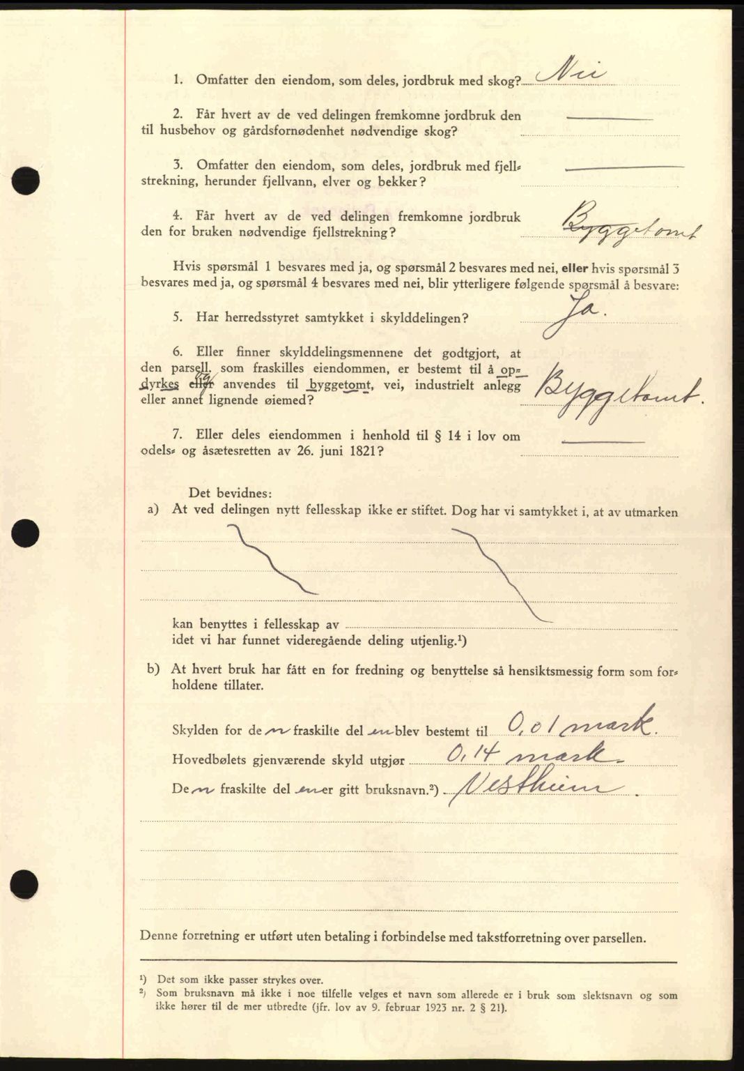 Nordmøre sorenskriveri, AV/SAT-A-4132/1/2/2Ca: Mortgage book no. A88, 1940-1940, Diary no: : 665/1940