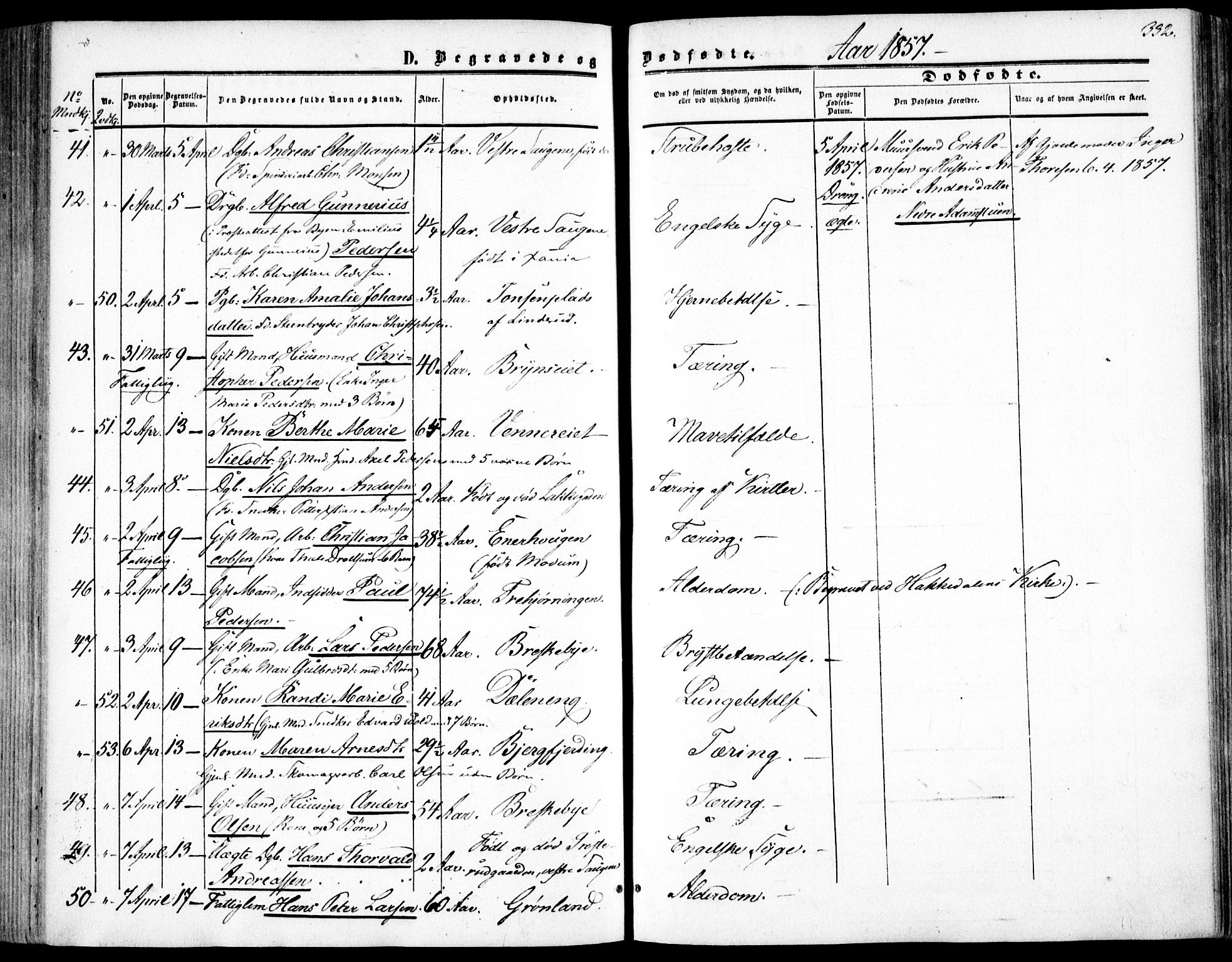 Vestre Aker prestekontor Kirkebøker, SAO/A-10025/F/Fa/L0002: Parish register (official) no. 2, 1855-1877, p. 332