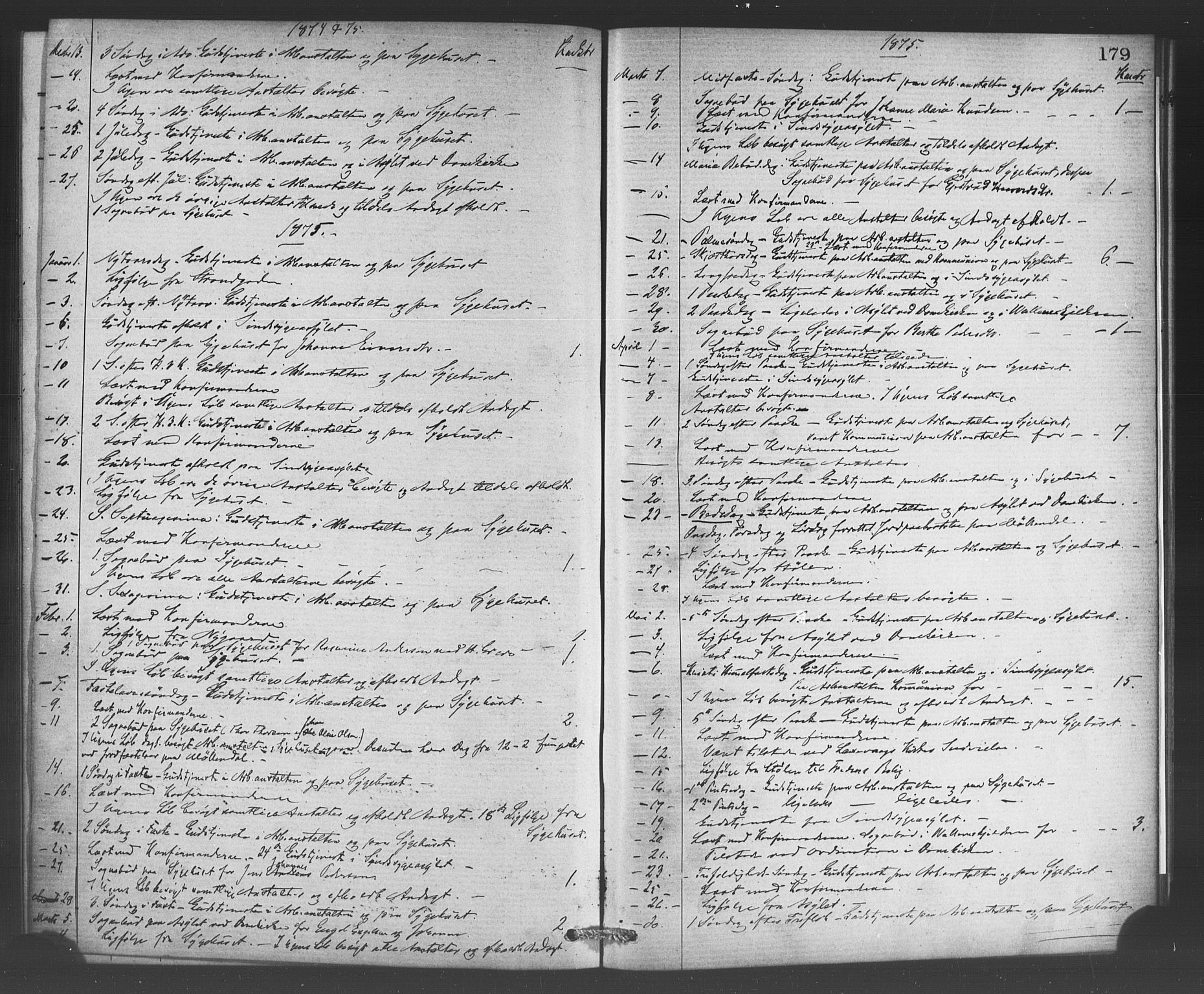 Bergen kommunale pleiehjem - stiftelsespresten, AV/SAB-A-100281: Parish register (official) no. A 1, 1874-1886, p. 179