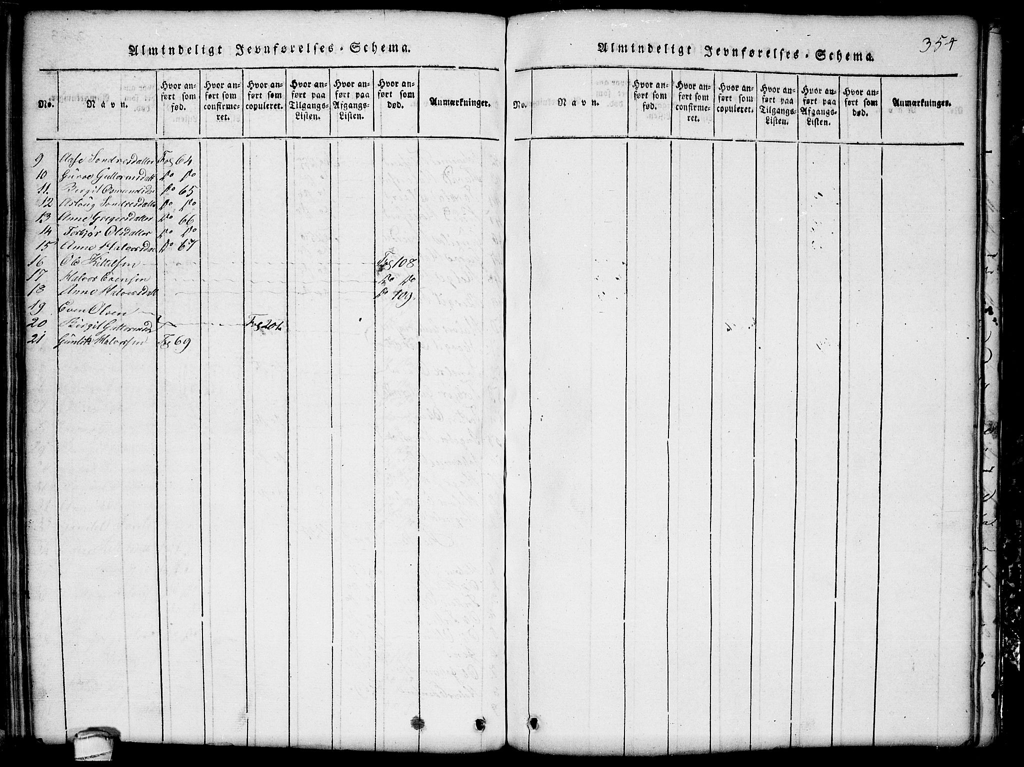Seljord kirkebøker, SAKO/A-20/G/Gb/L0002: Parish register (copy) no. II 2, 1815-1854, p. 354