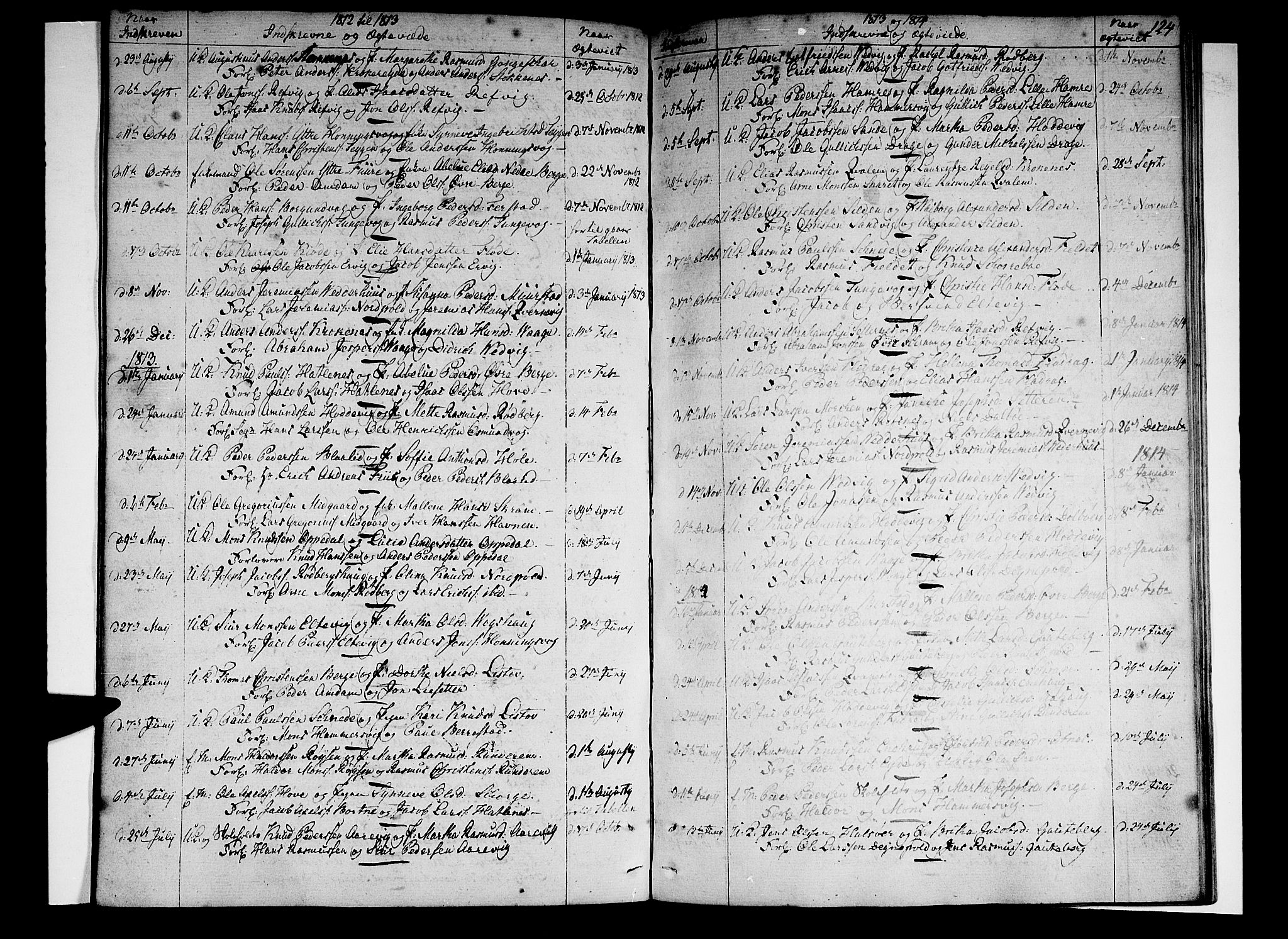 Selje sokneprestembete, SAB/A-99938/H/Ha/Haa/Haaa: Parish register (official) no. A 7, 1807-1816, p. 124
