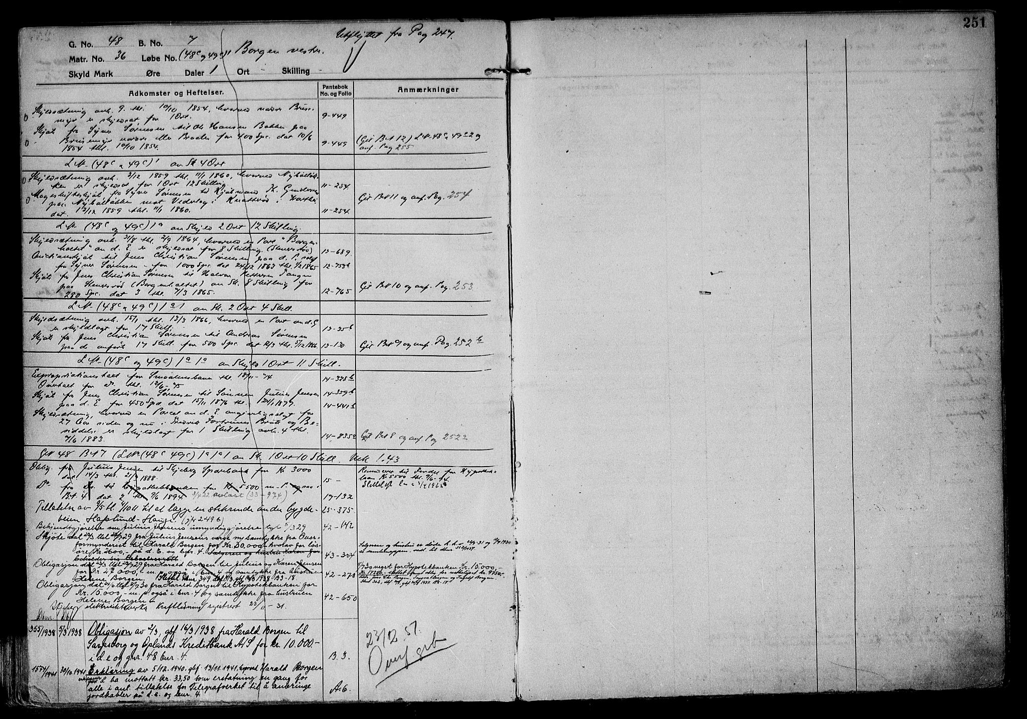 Tune sorenskriveri, AV/SAO-A-10470/G/Ga/Gab/Gabf/L0001: Mortgage register no. VI 1, 1782-1953, p. 251