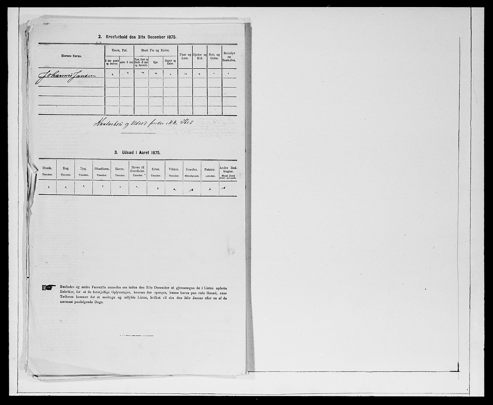 SAB, 1875 Census for 1441P Selje, 1875, p. 205