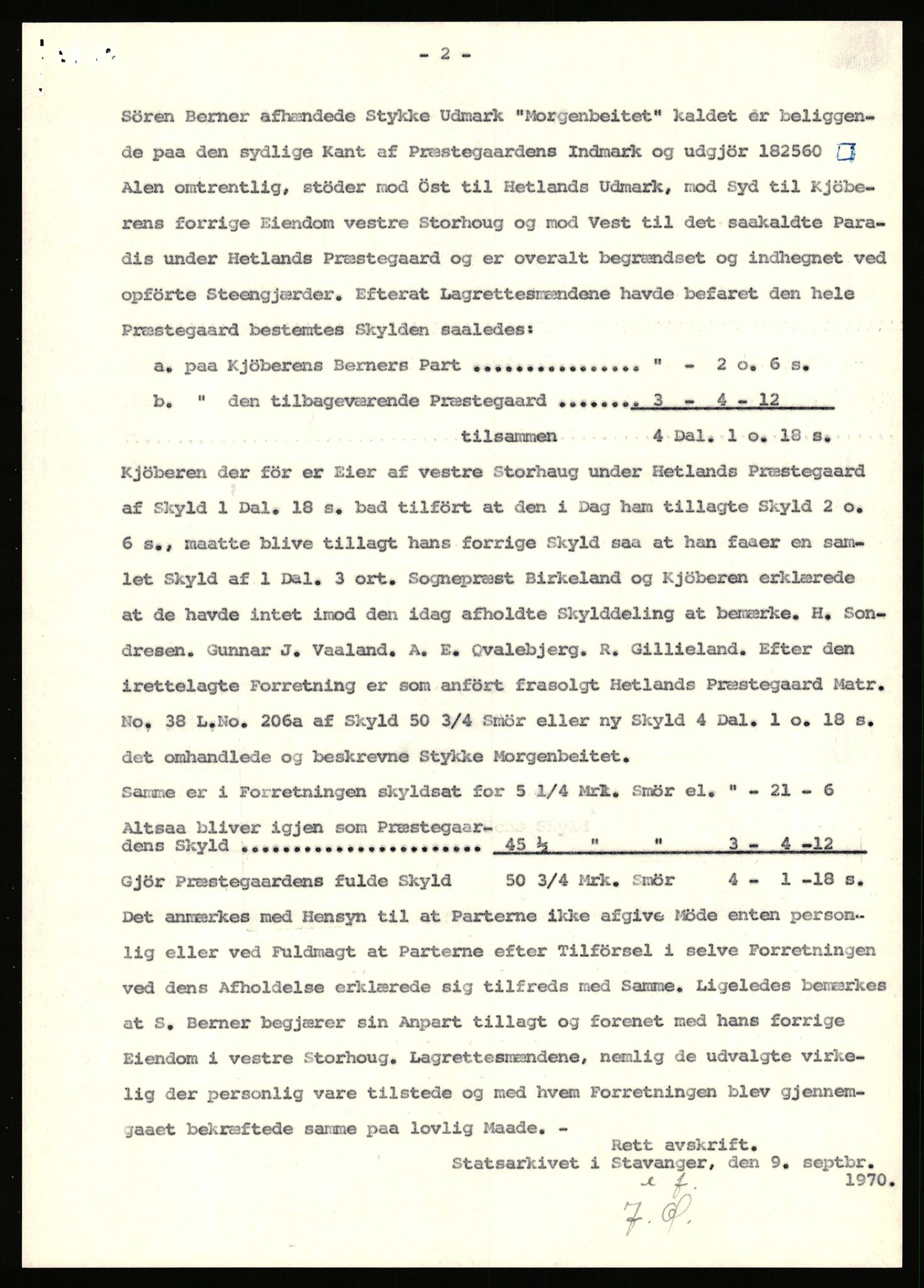 Statsarkivet i Stavanger, AV/SAST-A-101971/03/Y/Yj/L0066: Avskrifter sortert etter gårdsnavn: Pedersro - Prestegården i Suldal, 1750-1930, p. 246