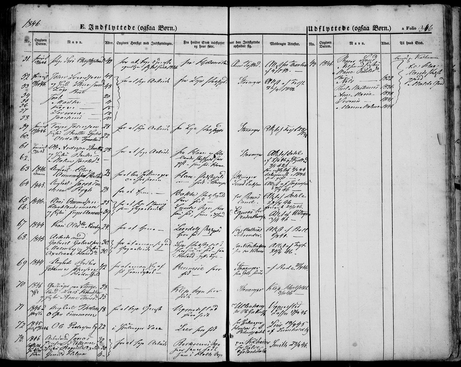 Domkirken sokneprestkontor, SAST/A-101812/001/30/30BA/L0016: Parish register (official) no. A 15, 1844-1854, p. 366