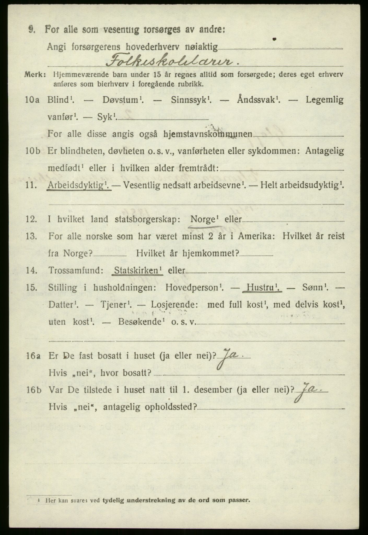 SAB, 1920 census for Gloppen, 1920, p. 1467