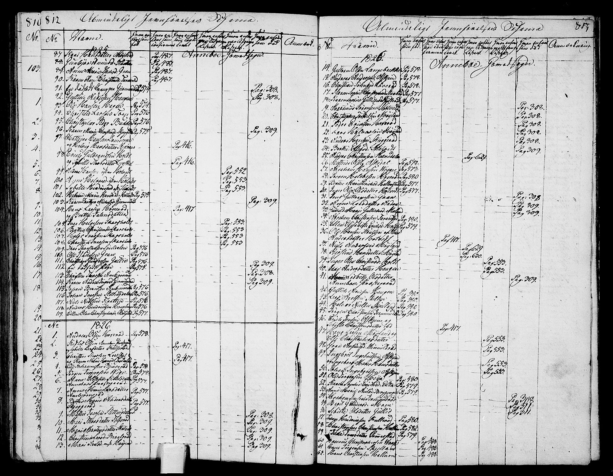 Andebu kirkebøker, AV/SAKO-A-336/F/Fa/L0003: Parish register (official) no. 3 /1, 1803-1828, p. 812-813