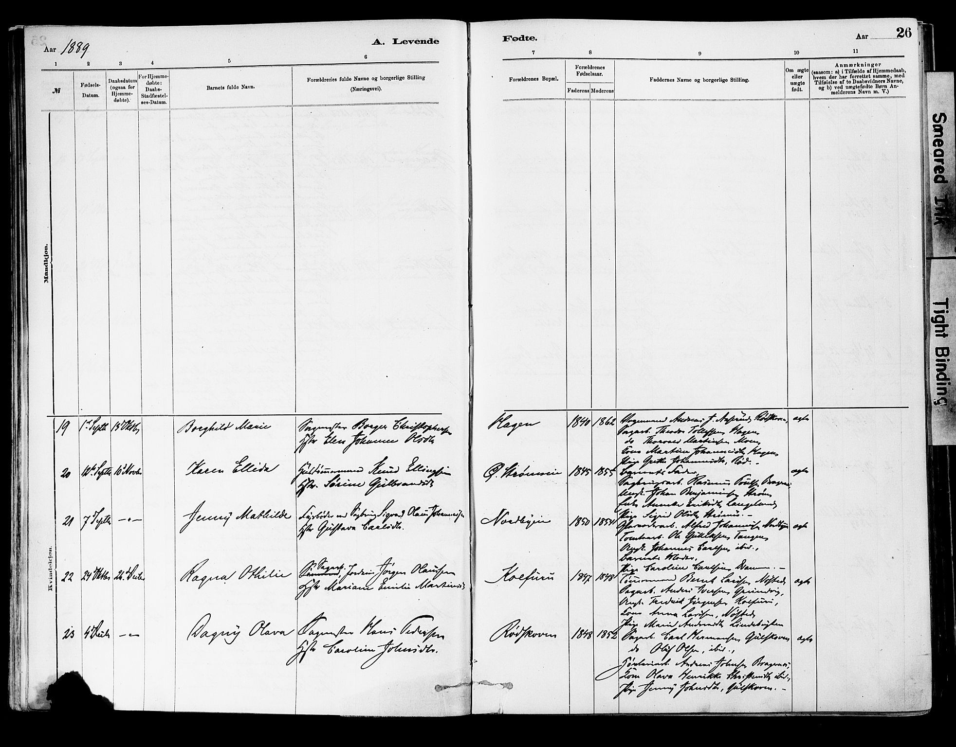 Strømsgodset kirkebøker, AV/SAKO-A-324/F/Fa/L0001: Parish register (official) no. 1, 1885-1909, p. 26